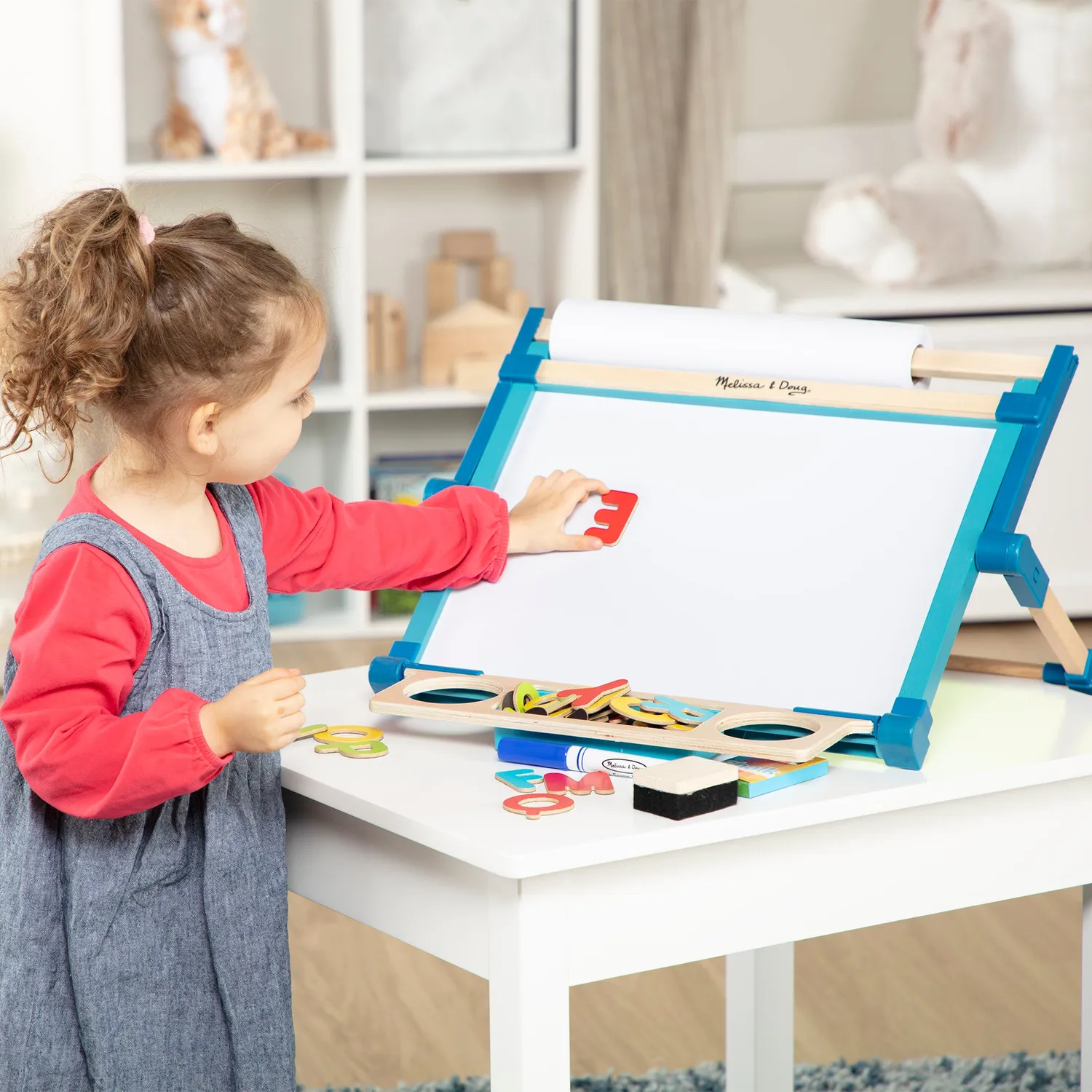 Melissa & Doug Double-Sided Magnetic Tabletop Easel Tischstaffelei Holz