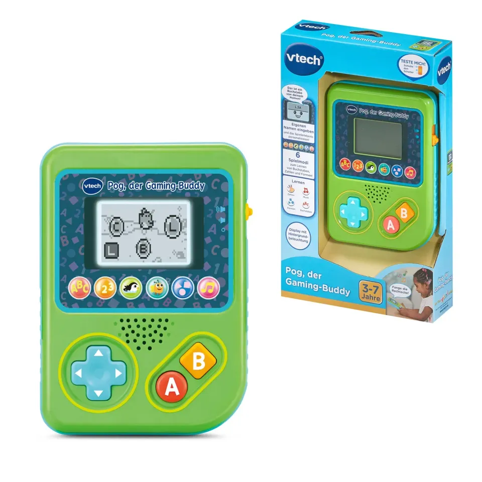 VTech Gaming-Buddy Pog Handkonsole 3-7 Jahre Buchstaben