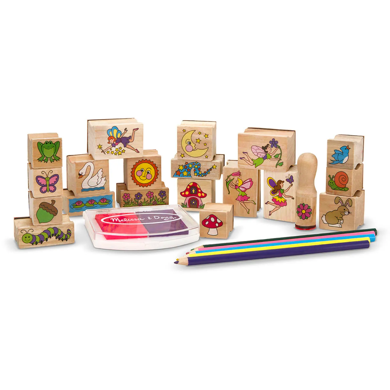 Melissa & Doug Stamp-a-Scene Stempelset Feengarten 20 Stempel