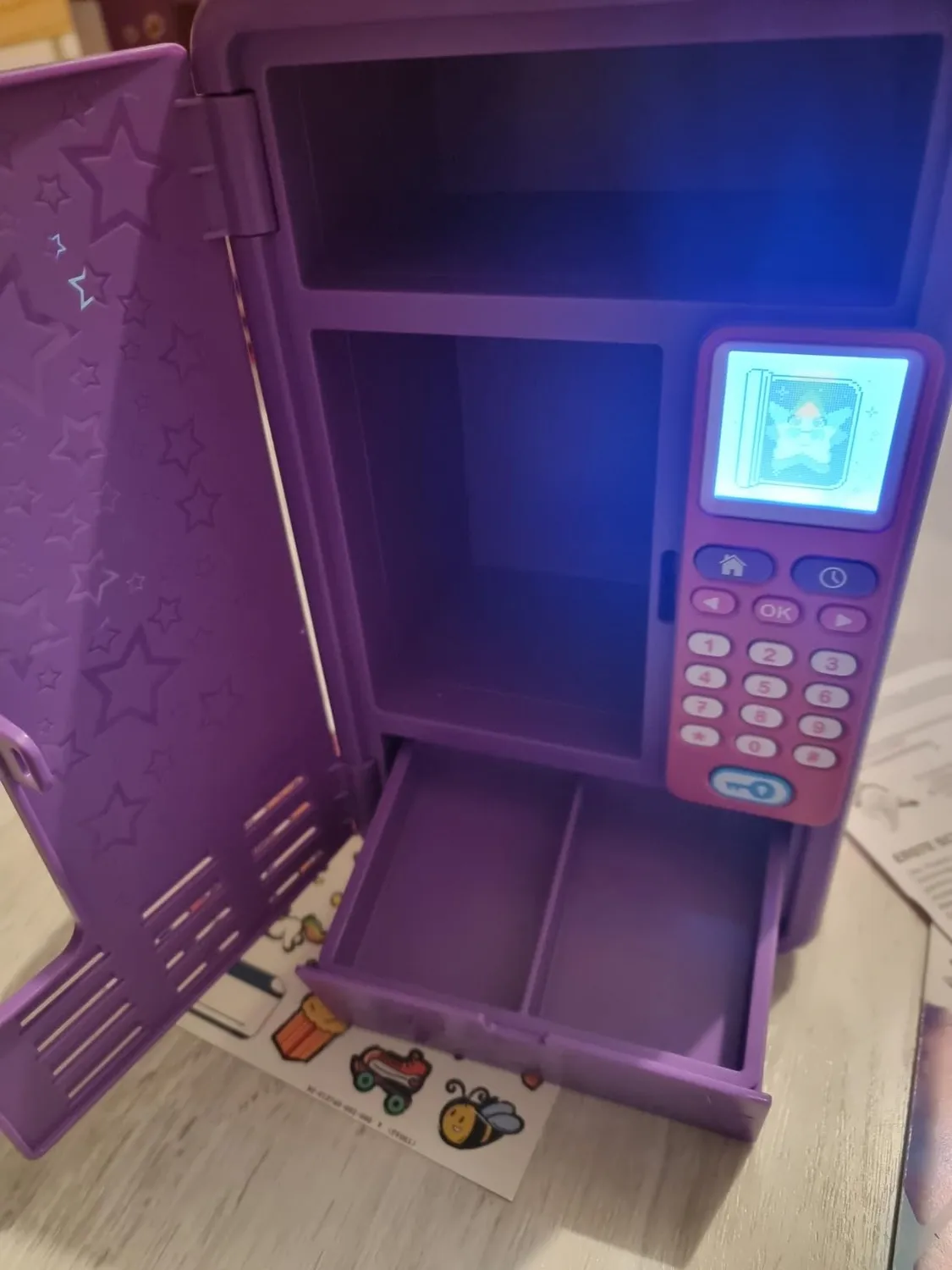 VTech KidiSecrets Traumtresor Kindersafe Lila-Schwarz mit Code