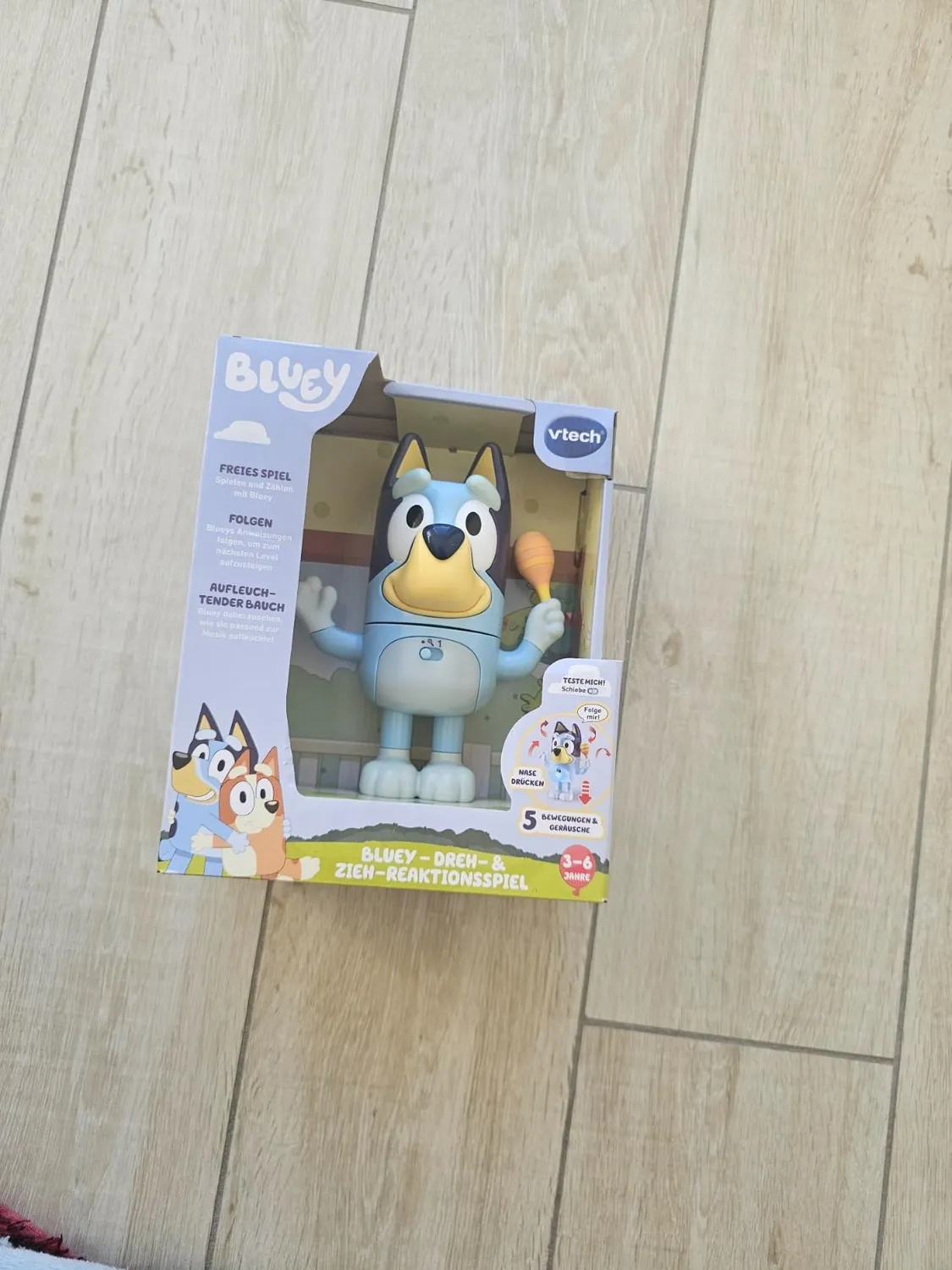 VTech Bluey Dreh- & Zieh-Reaktionsspiel Figur mit Musik 3-6 Jahre