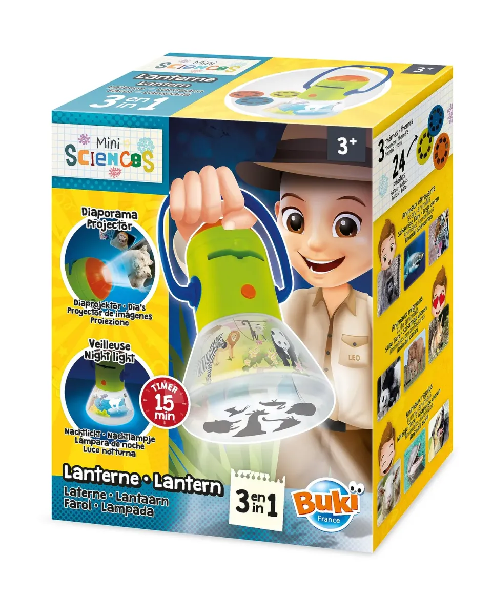 Buki Mini Sciences Laterne 3-in-1 Tiere Nachtlicht