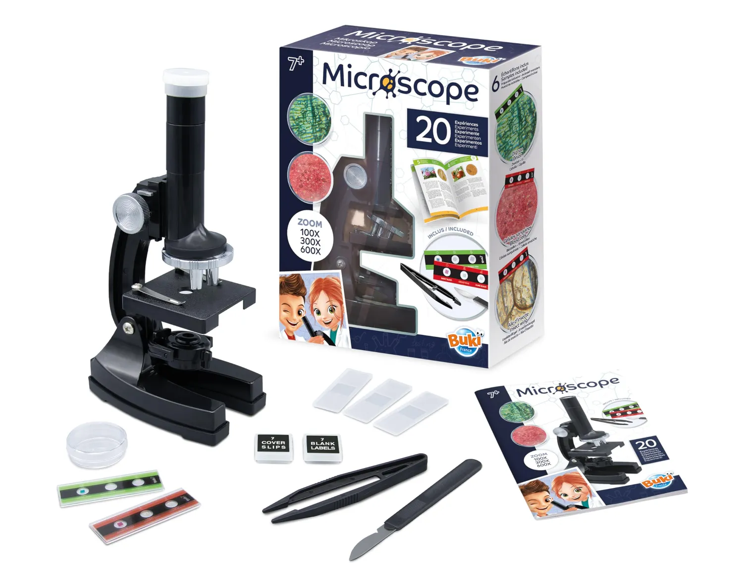 Buki France MR450 Mikroskop Set 20 Experimente 100x-600x