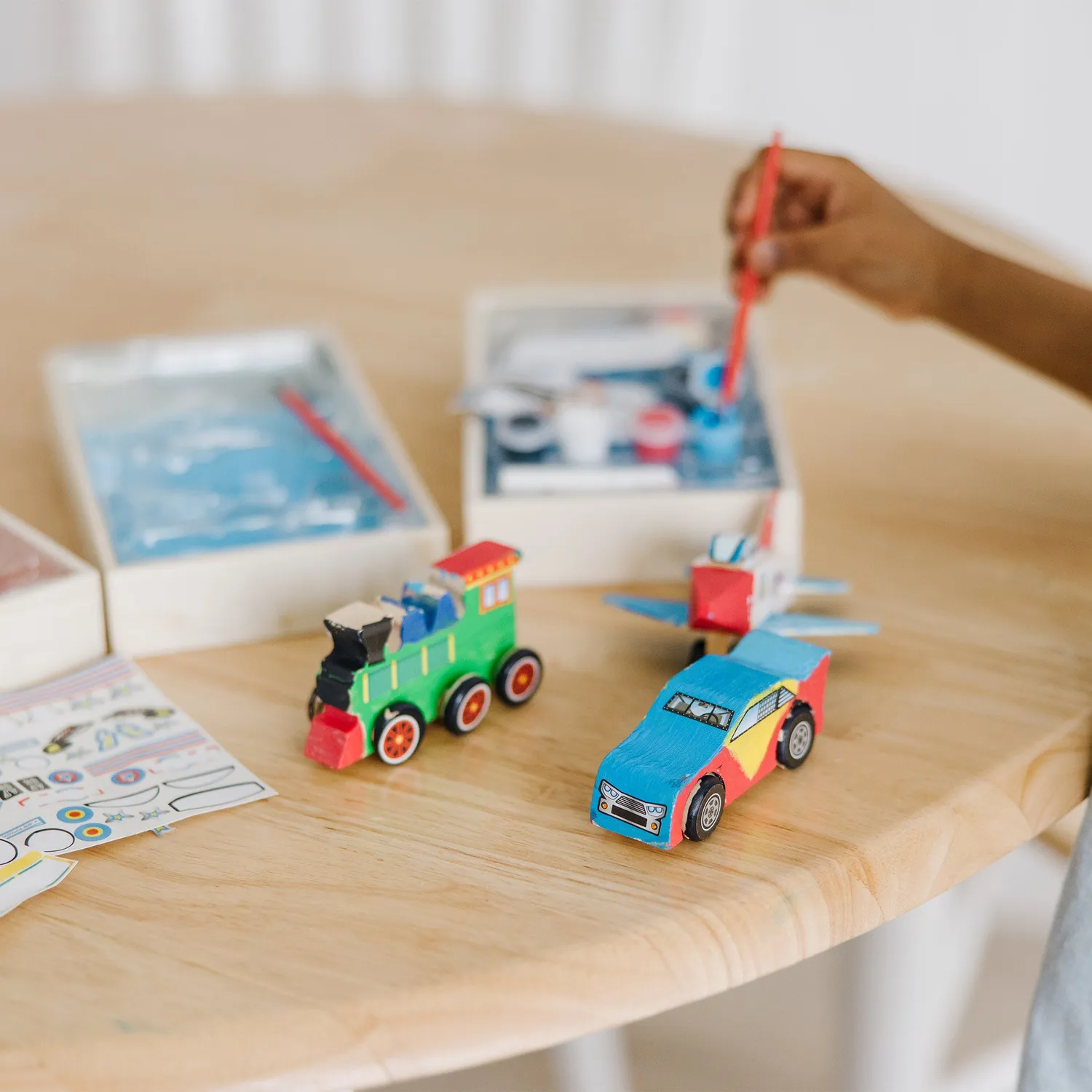 Melissa & Doug Createed by Me Bastelset Fahrzeuge 3er-Pack Holz