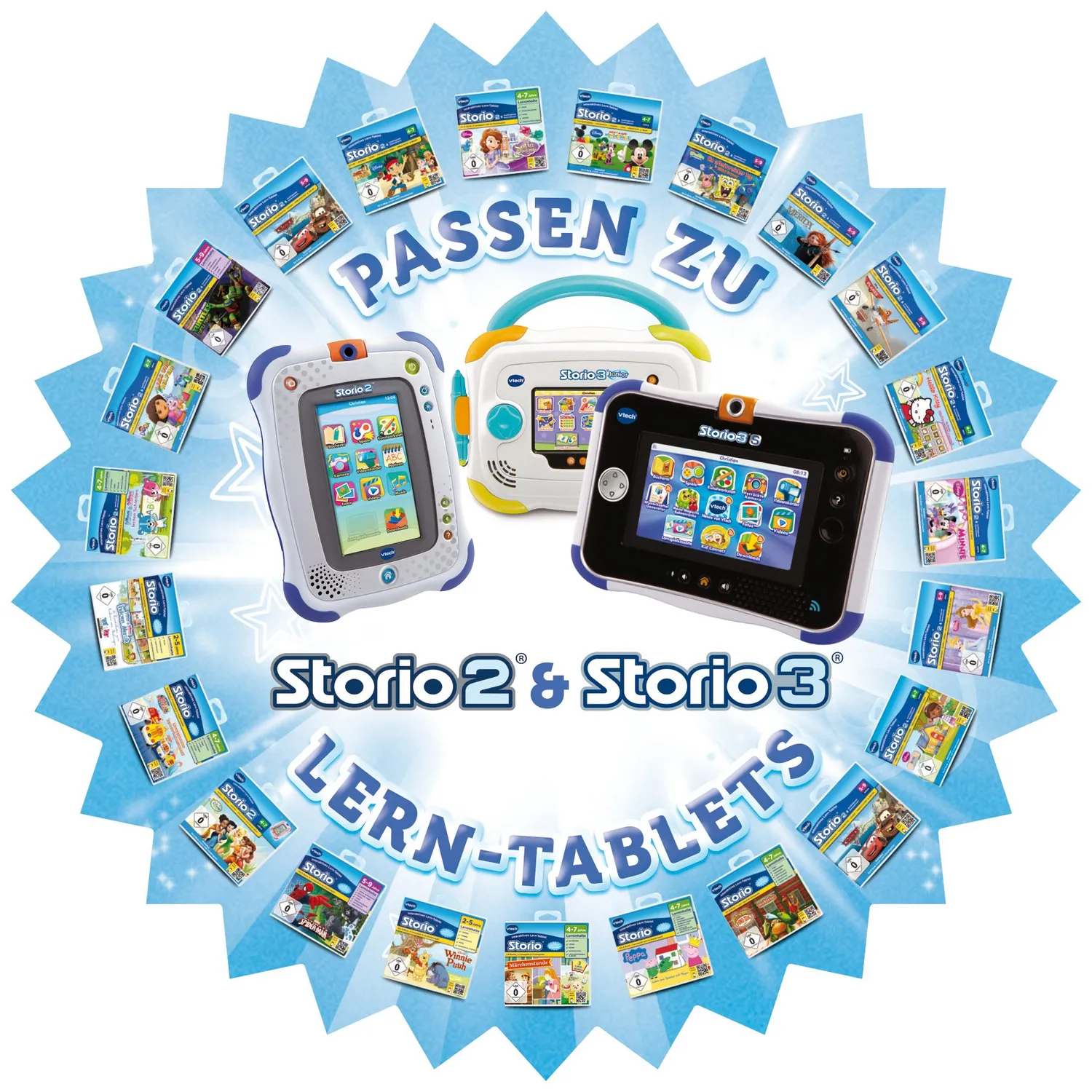 VTech Storio 2 Peppa Pig Lernspiel Kartusche Lesen Zählen