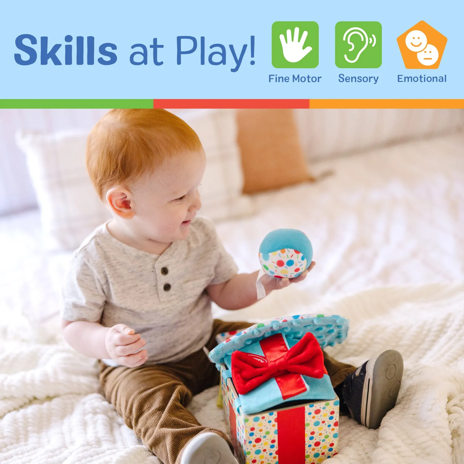 Melissa & Doug Geschenkbox Holz Babyspielzeug Textur