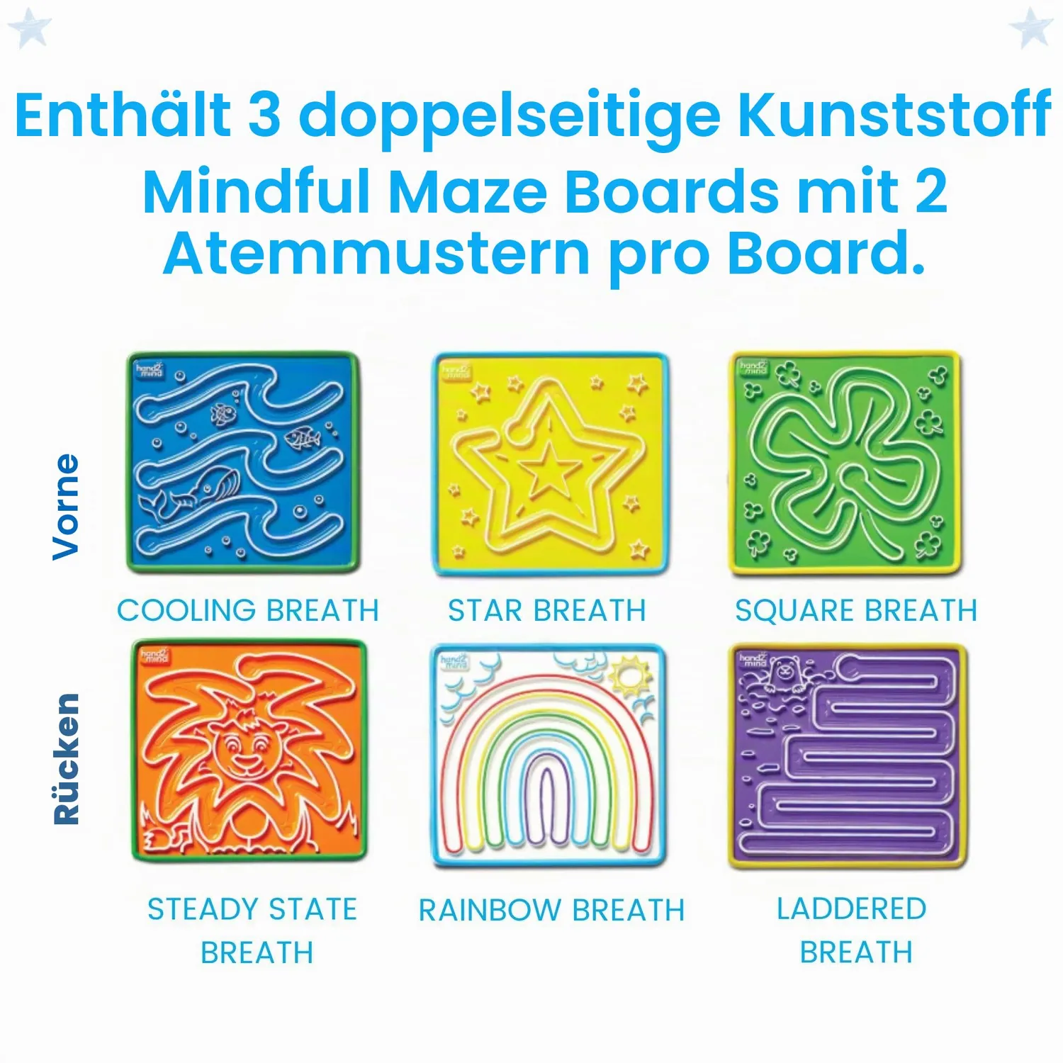 Learning Resources Achtsamkeitslabyrinth Atemtafeln Beruhigung 6 Motive