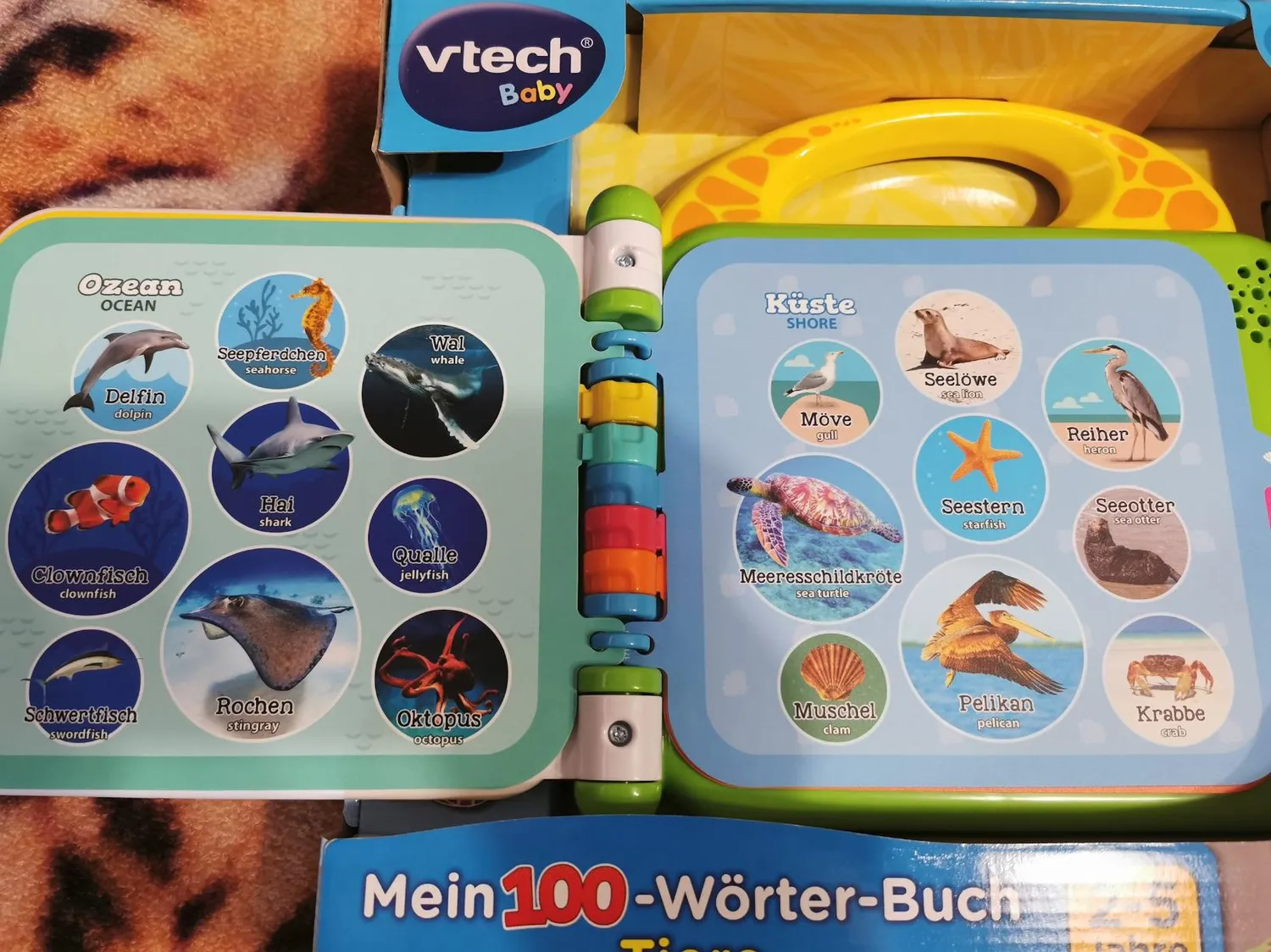 VTech Mein 100-Wörter-Buch Tiere 80-609544 Bilderbuch zweisprachig