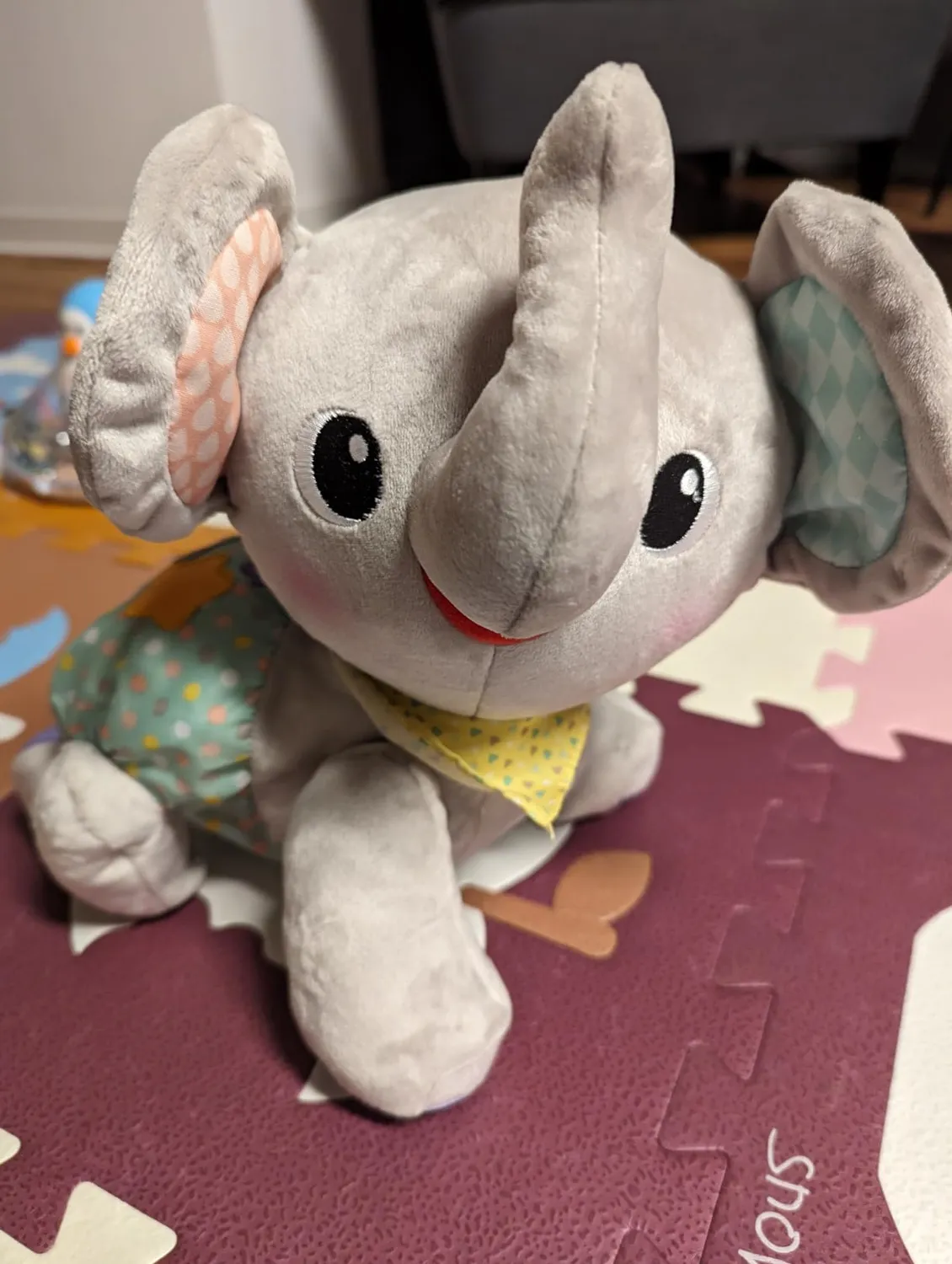 VTech Krabbel-mit-mir Elefant Plüschtier mit Musik 9-36 Monate