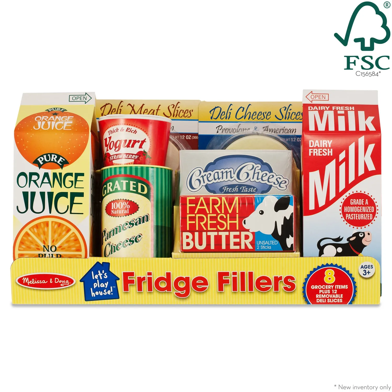 Melissa & Doug Fridge Fillers Spiellebensmittel Set