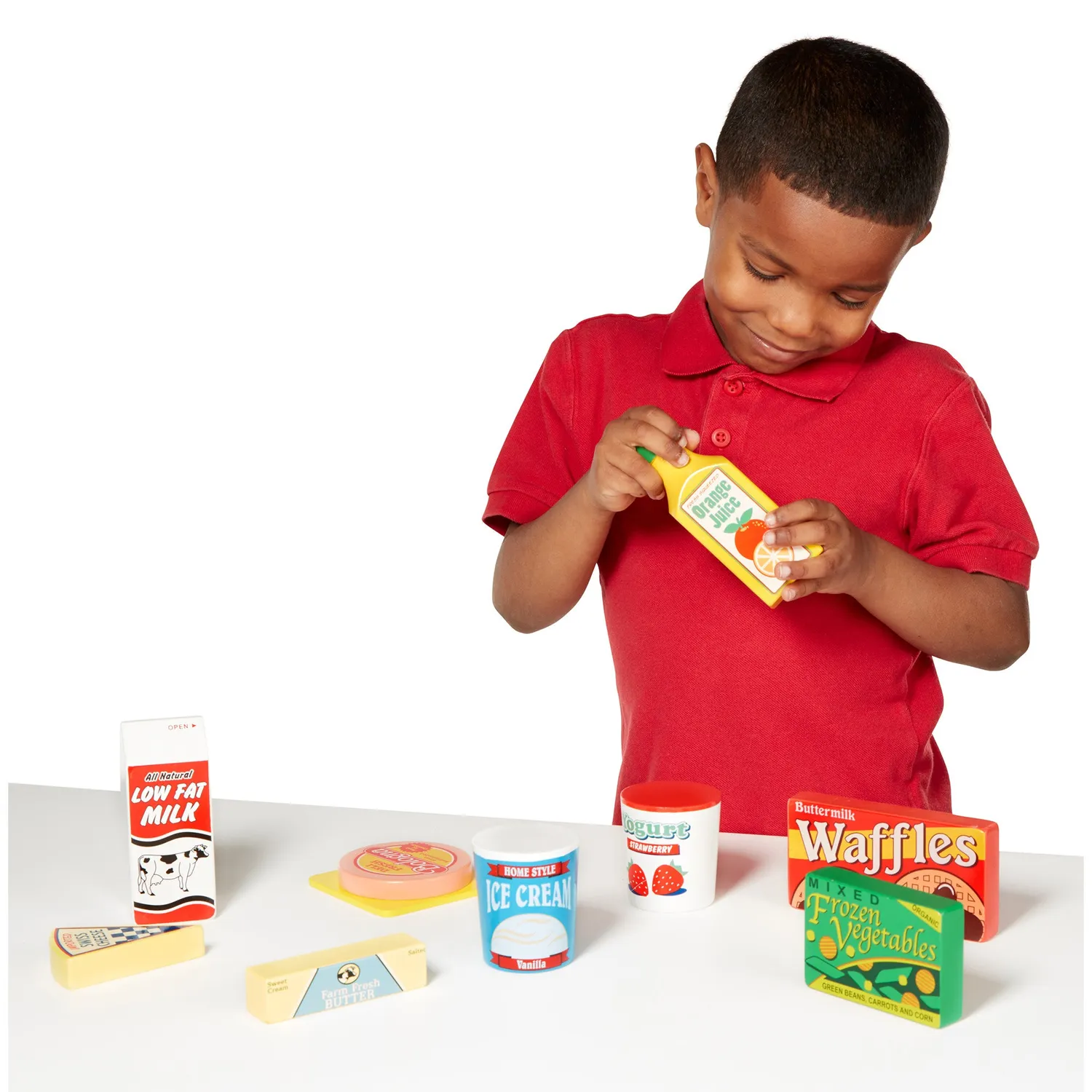 Melissa and Doug Wooden Fridge Food Spiellebensmittel 9-teilig Holz