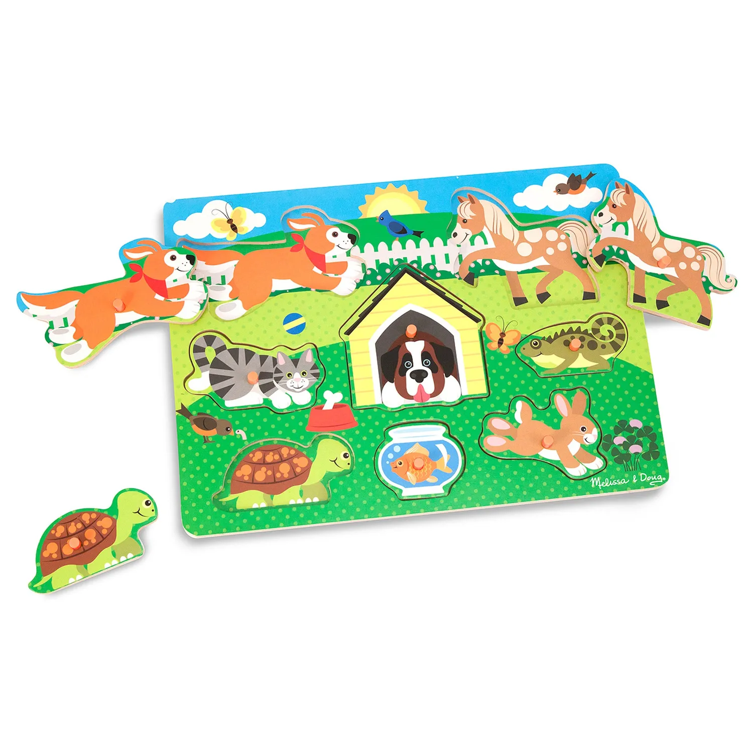 Melissa and Doug Peg Puzzle Holzpuzzle 4er Set ab 2 Jahre