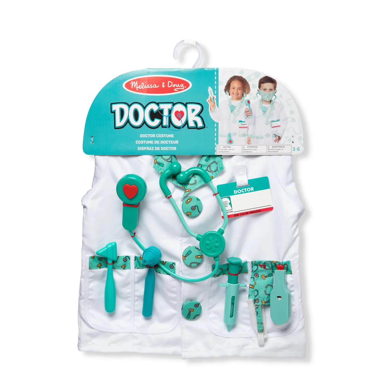 Melissa & Doug Doctor Costume Arztkostüm Verkleidung 3-6 Jahre