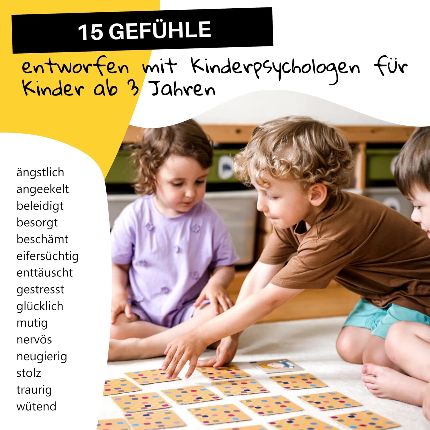 HANNIline Emotionen Memospiel 30 Karten ab 3 Jahren