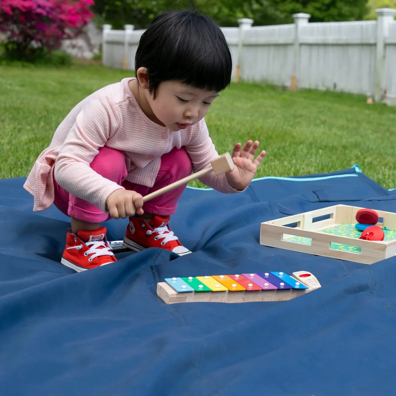 Melissa & Doug Band-in-a-Box Musikinstrumente Set Holz 5-tlg