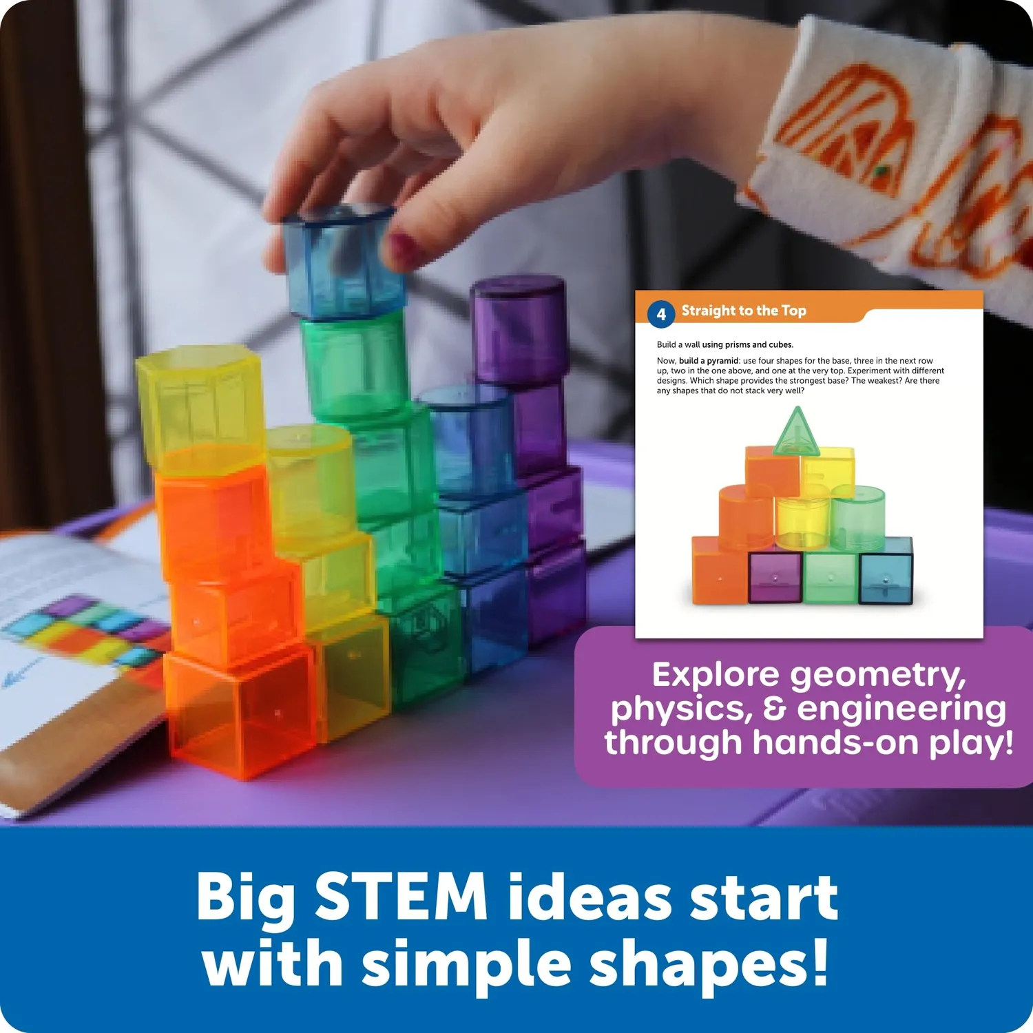 Learning Resources STEM 3D Geometrie Formen Set 50 Teile ab 5 Jahren