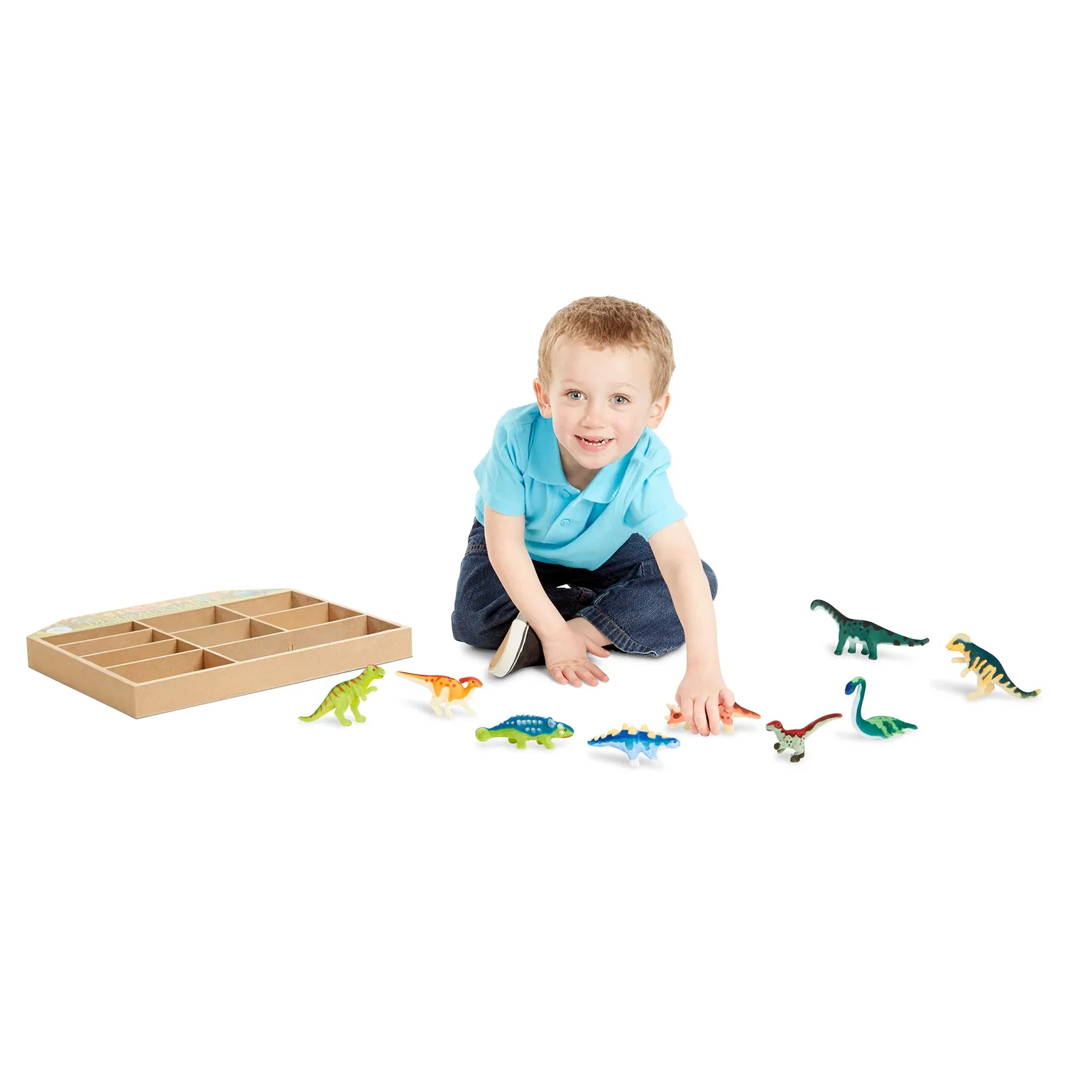 Melissa & Doug Dinosaur Party Spielset 9 Filz-Dinos mit Box