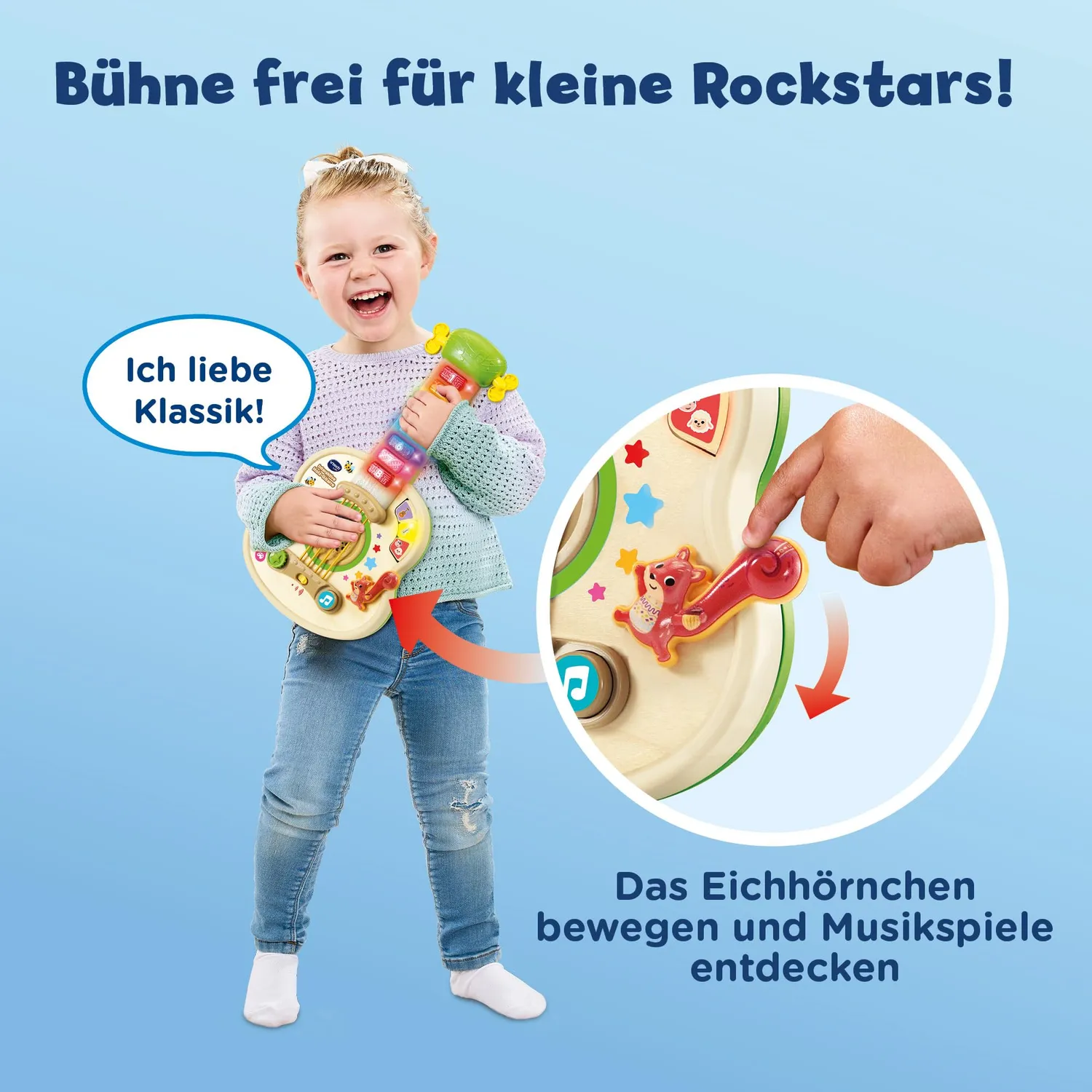 VTech Baby Interaktive Holz-Gitarre 80-620804