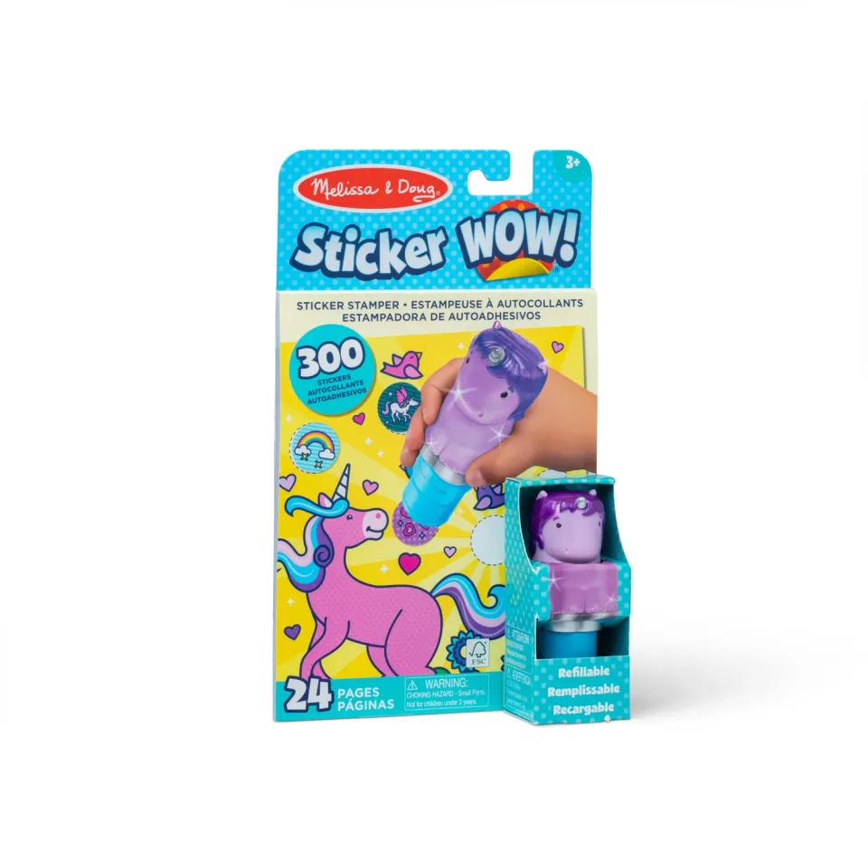Melissa & Doug Sticker WOW! Stempel Einhorn Lila 324 Teile