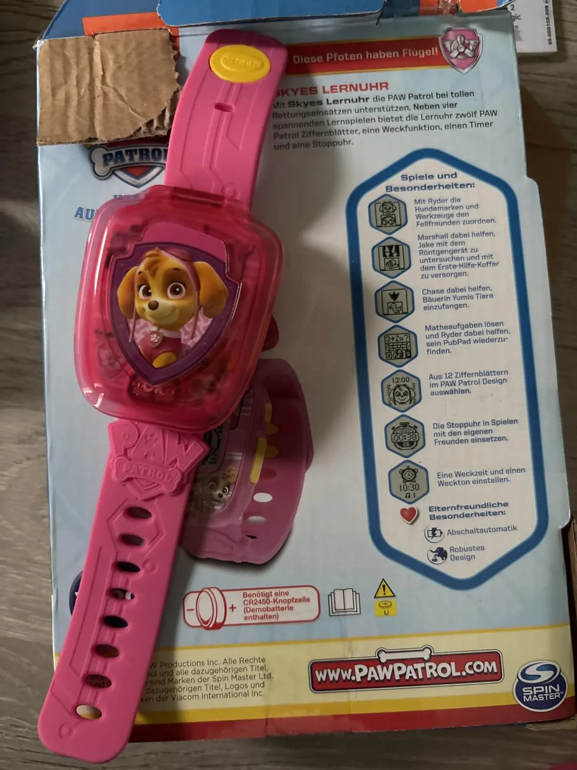 VTech Skye Lernuhr PAW Patrol 12 Zifferblätter Wecker