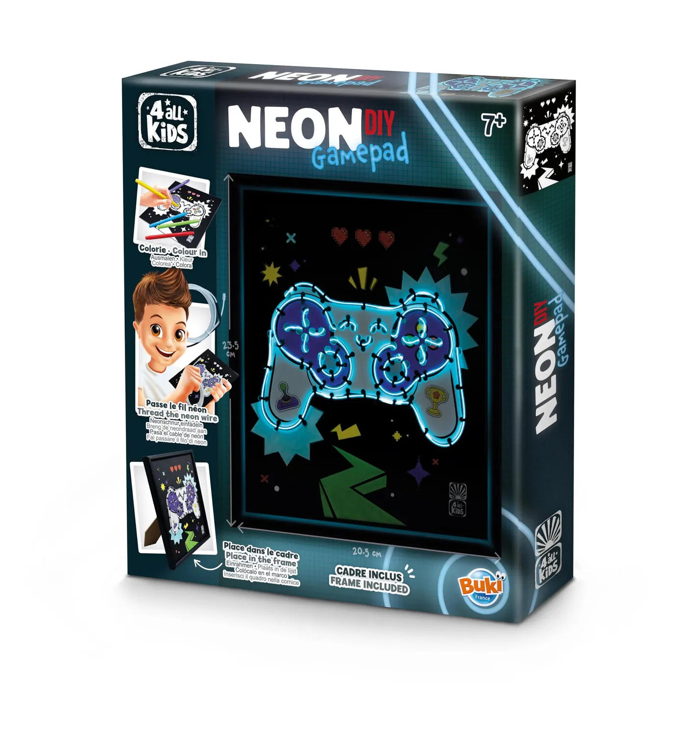 Buki FK016 Neon-Rahmen Gamepad Bastelset 3 Modi 20,5x23,5 cm