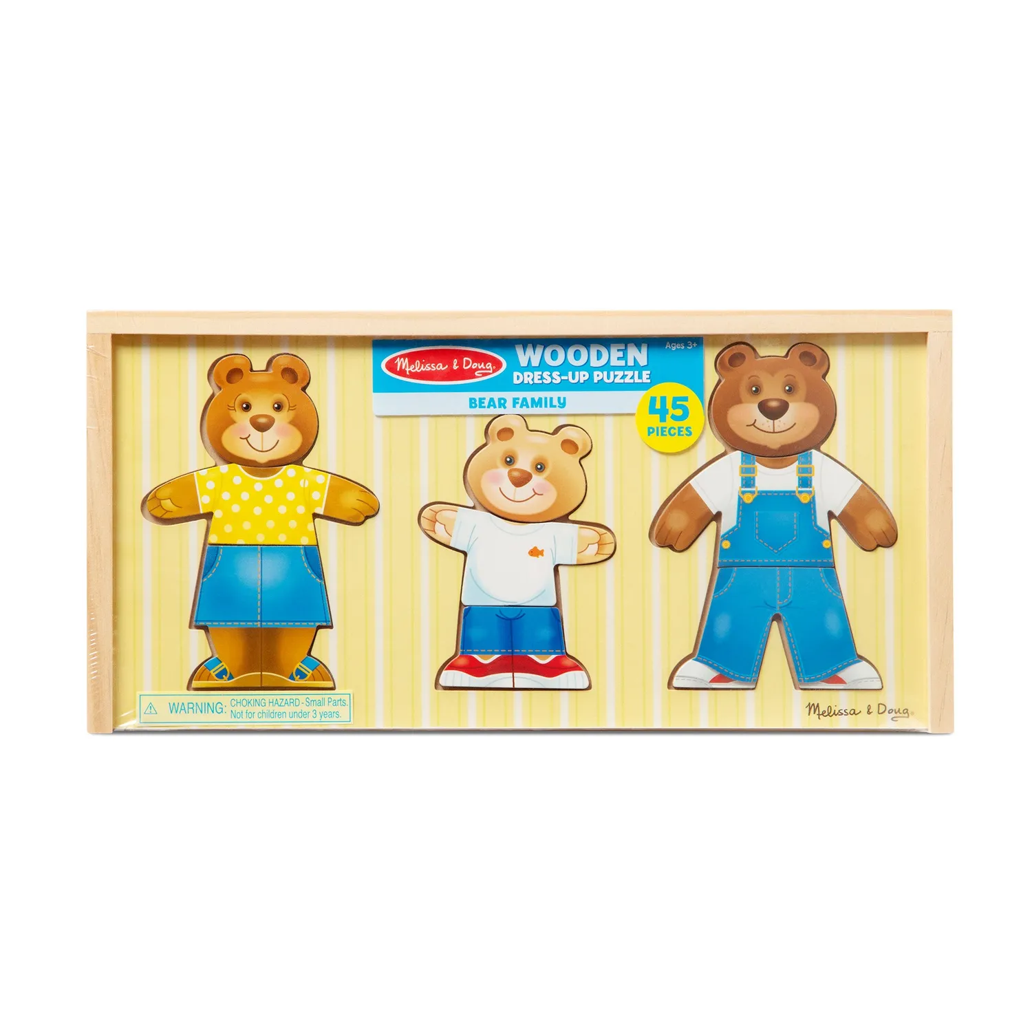 Melissa & Doug Bärenfamilie Ankleidepuzzle Holz 45 Teile