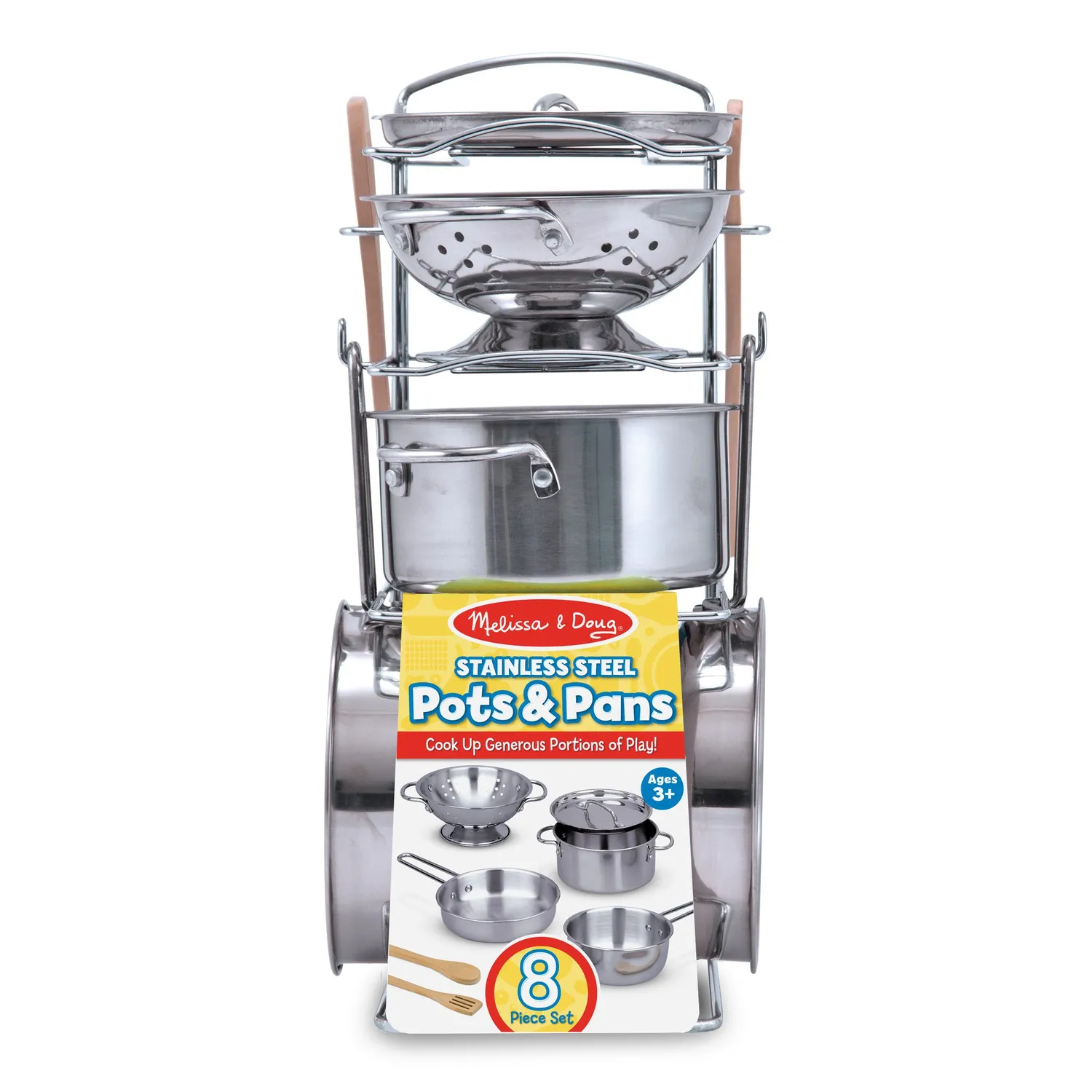 Melissa & Doug Stainless Steel Töpfe & Pfannen Spielset