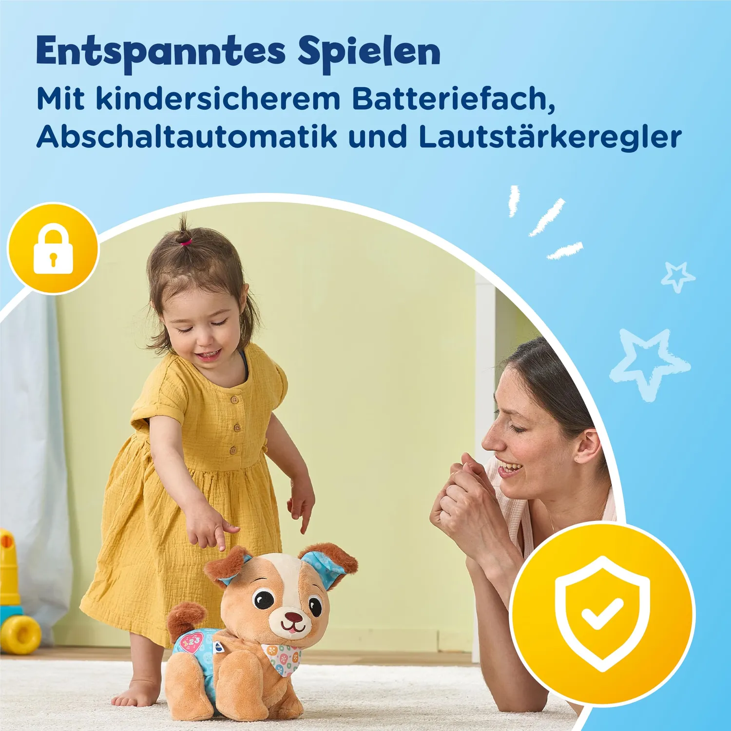 VTech Krabbel-mit-mir-Hündchen Baby Spielzeug 9-36 Monate