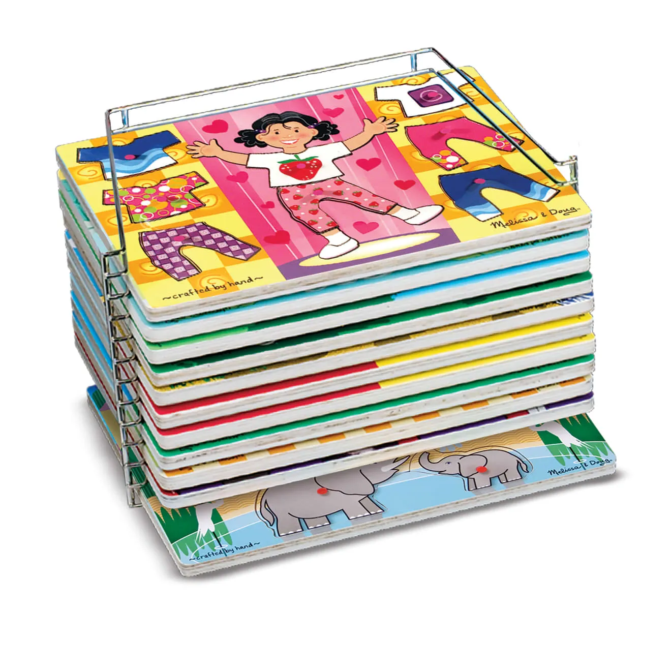 Melissa & Doug Wire Puzzle-Aufbewahrung Ständer 12 Fächer