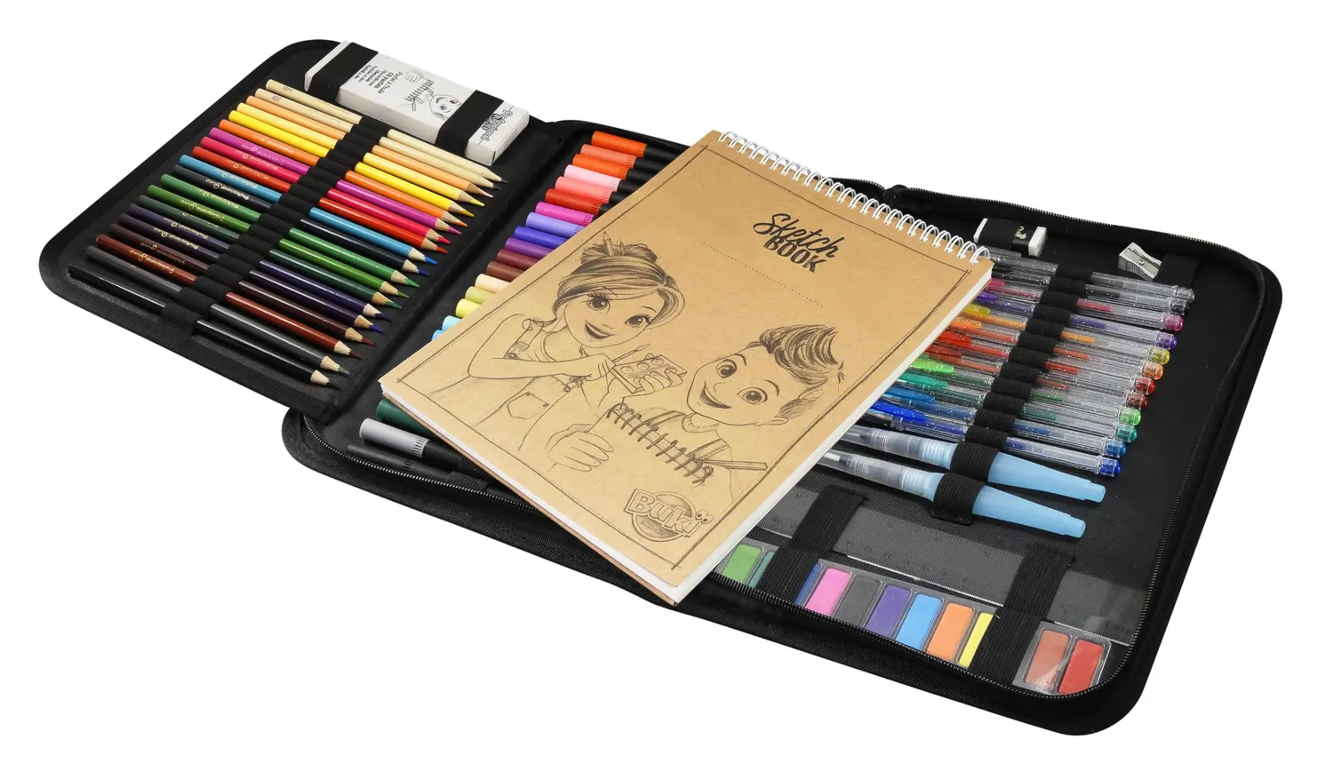 Buki Professional Studio 5436 Mal-Set Malkoffer mit Zeichenblock