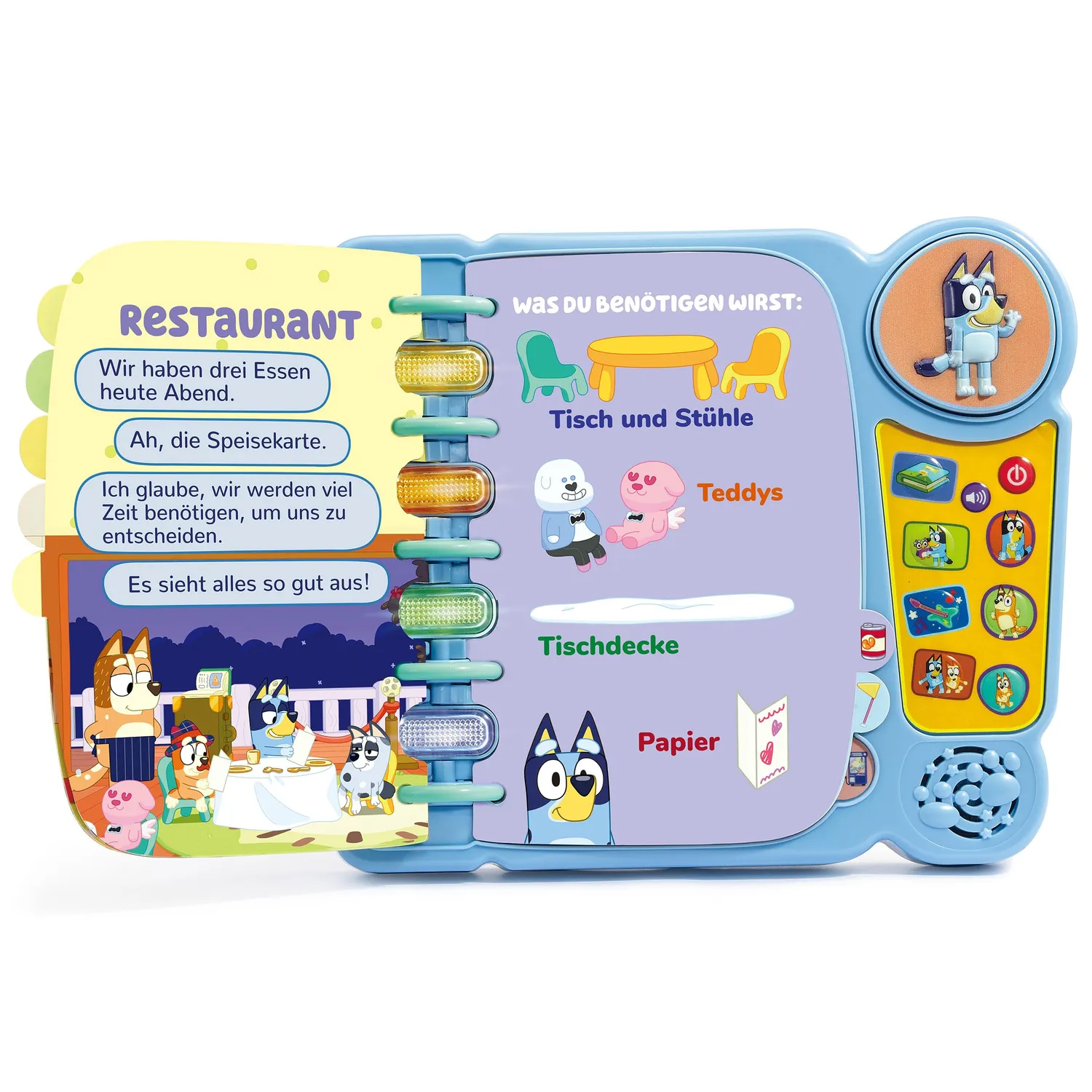 VTech Bluey Interaktives Lernspielbuch 14 Seiten mit Originalstimmen