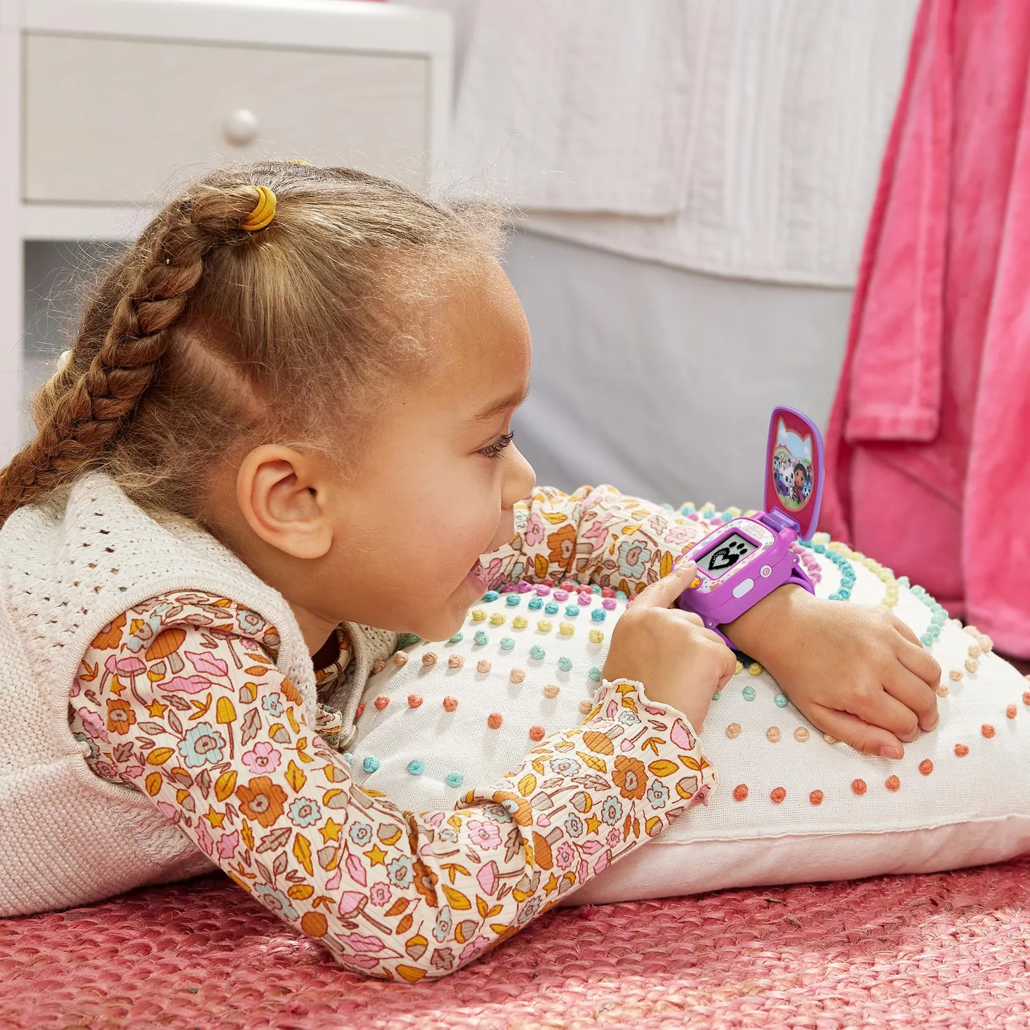 VTech Gabbys Dollhouse Lernuhr mit 4 Spielen und Stimme