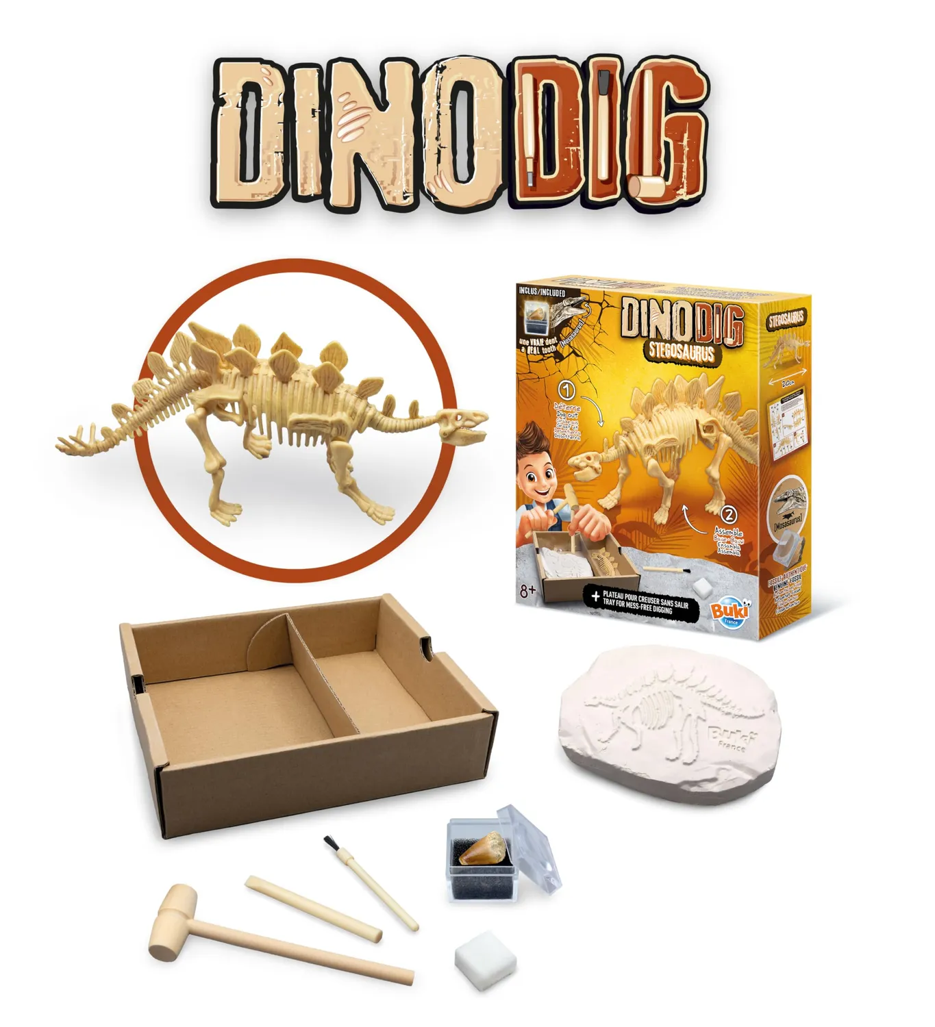 Buki France 445STE Ausgrabungsset Stegosaurus 20 cm ab 8 Jahren