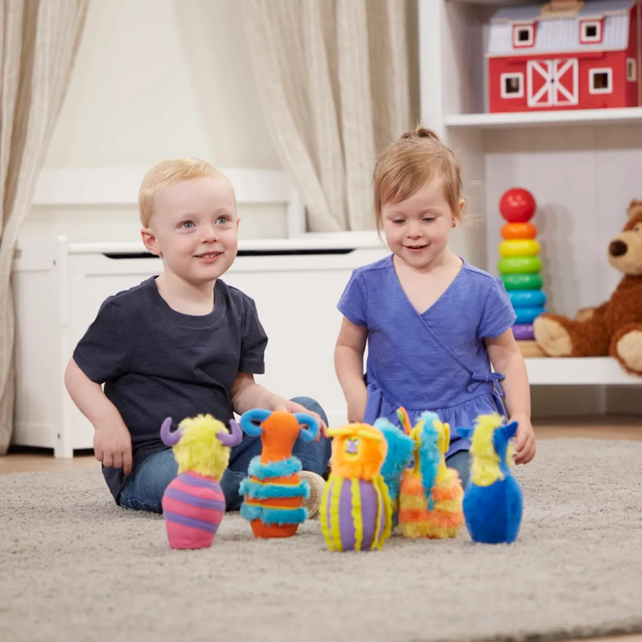 Melissa & Doug Monster Bowling Kegelspiel Plüsch 7-teilig weich