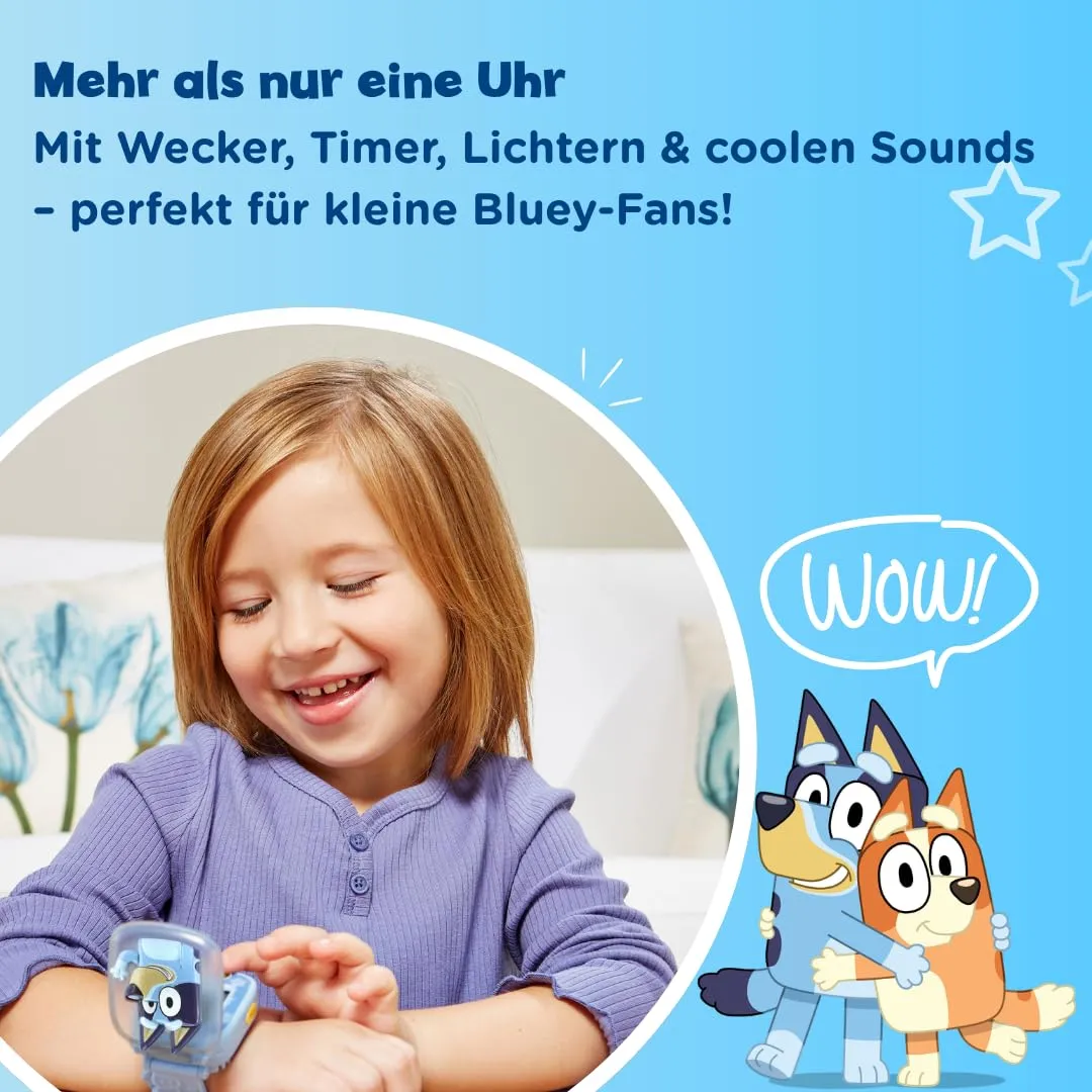 VTech Bluey Lernuhr Kinderuhr mit 4 Spielen 3-6 Jahre