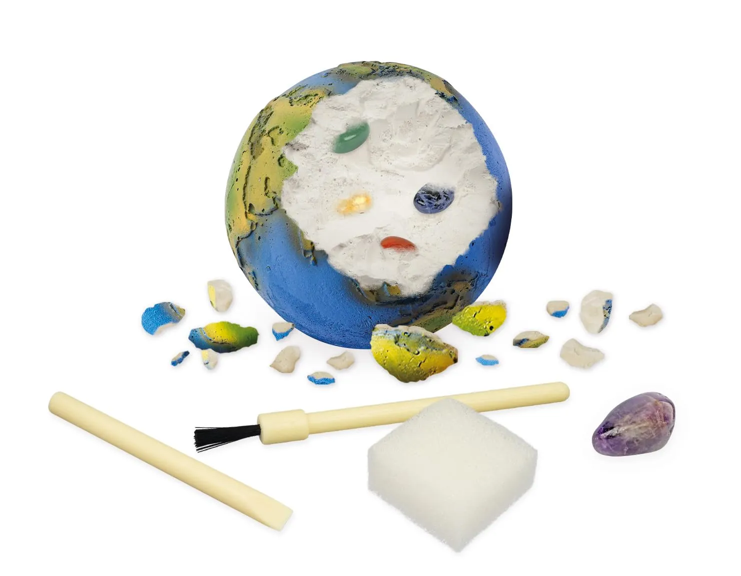 Buki France Dig a Planet Erde Ausgrabungsset 6 Steine