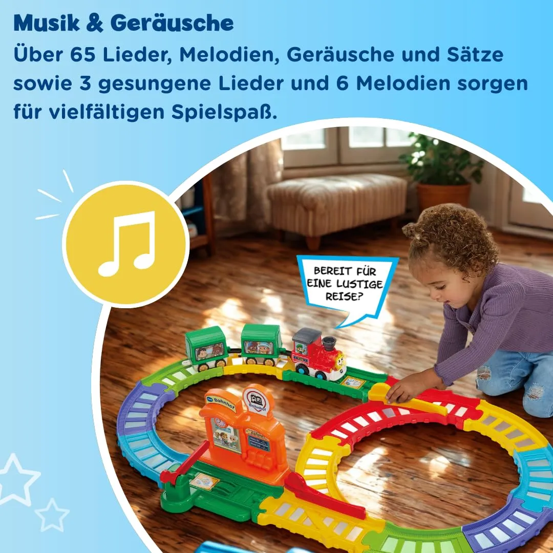 VTech Tut Tut Baby Flitzer Bahnhof Spielset mit Zug + Waggons