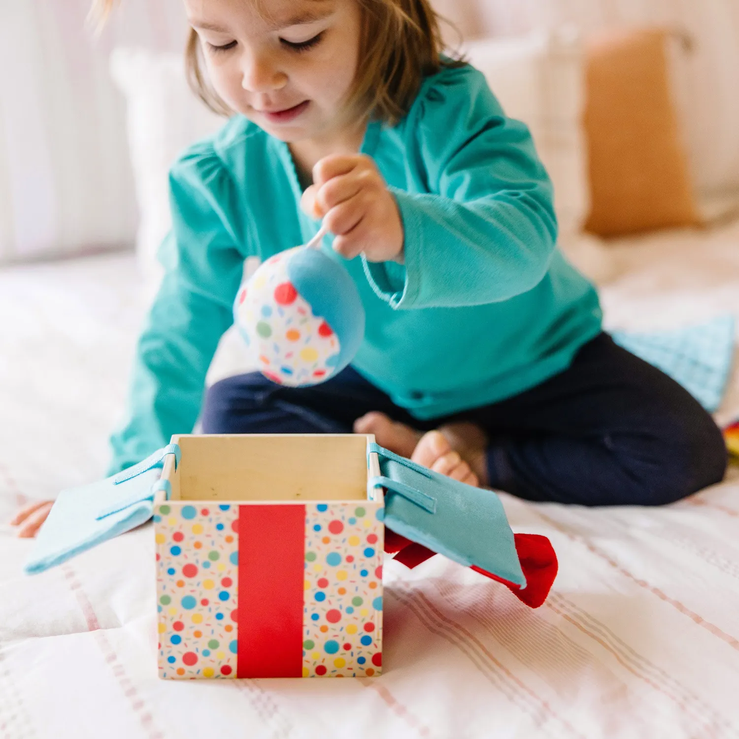 Melissa & Doug Geschenkbox Holz Babyspielzeug Textur
