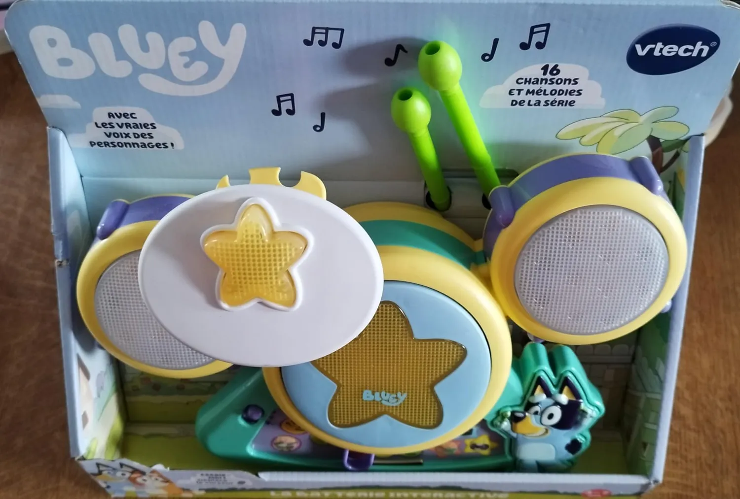 VTech Bluey Interaktives Schlagzeug Französisch ab 3 Jahren