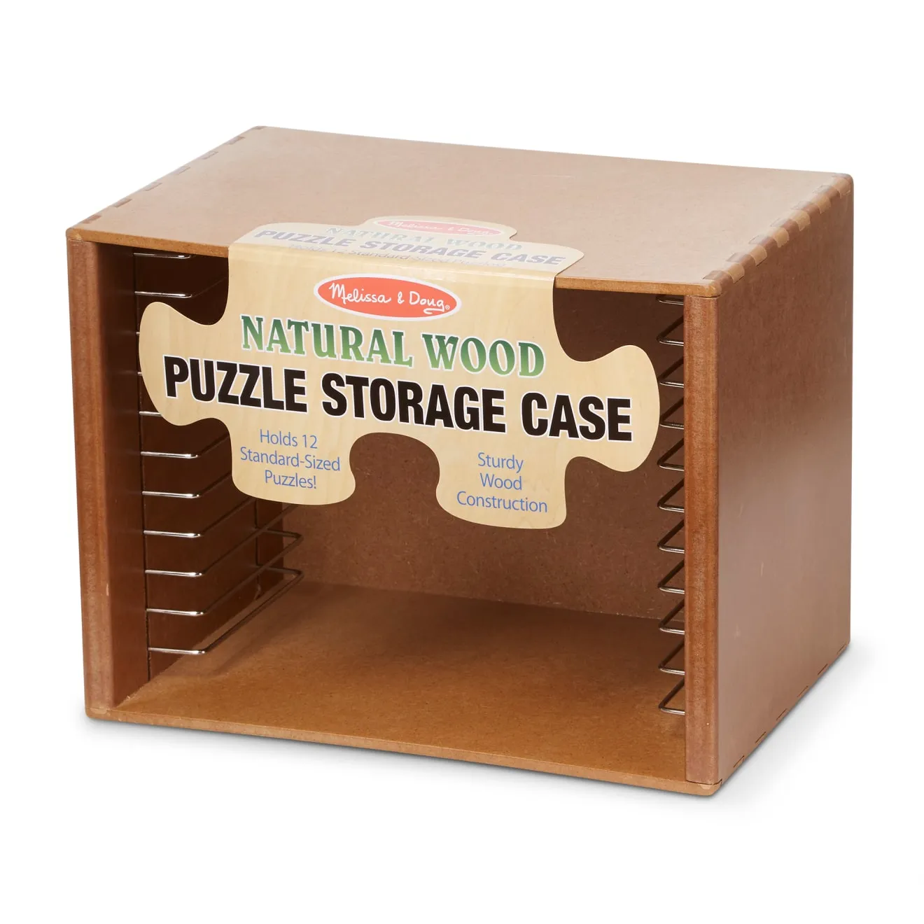 Melissa & Doug Natural Wood Puzzle Case Puzzlebox Holz 12 Fächer