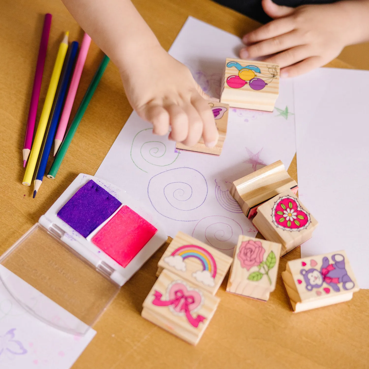 Melissa & Doug Friendship Holz Stempelset 9 Stempel