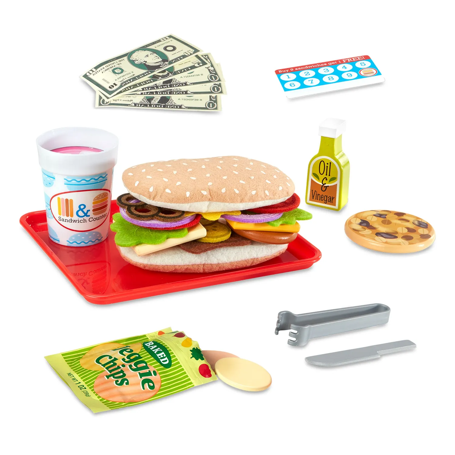 Melissa & Doug Slice & Stack Sandwich Counter 52-tlg Holz