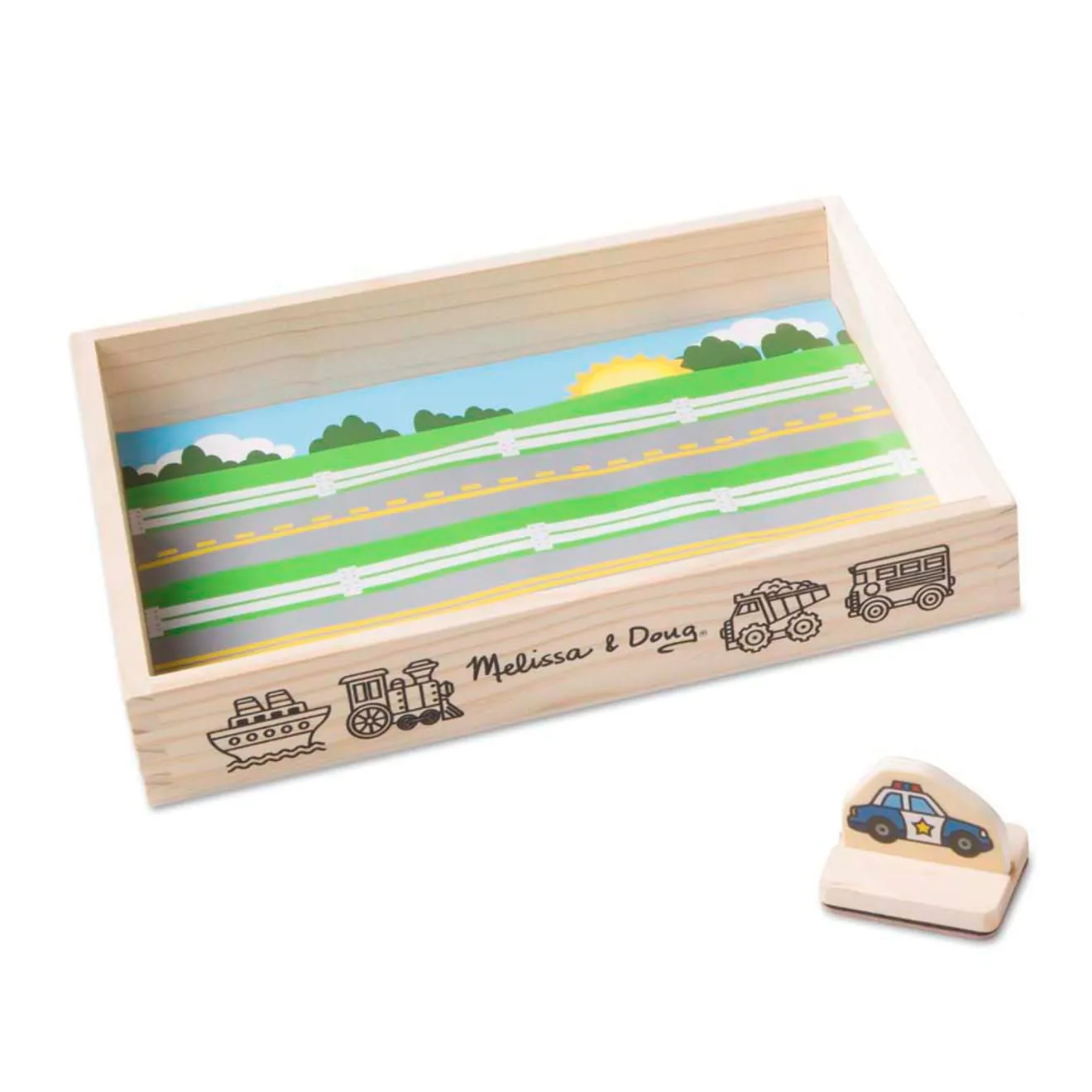 Melissa & Doug My First Stempelset Fahrzeuge Holz 8tlg