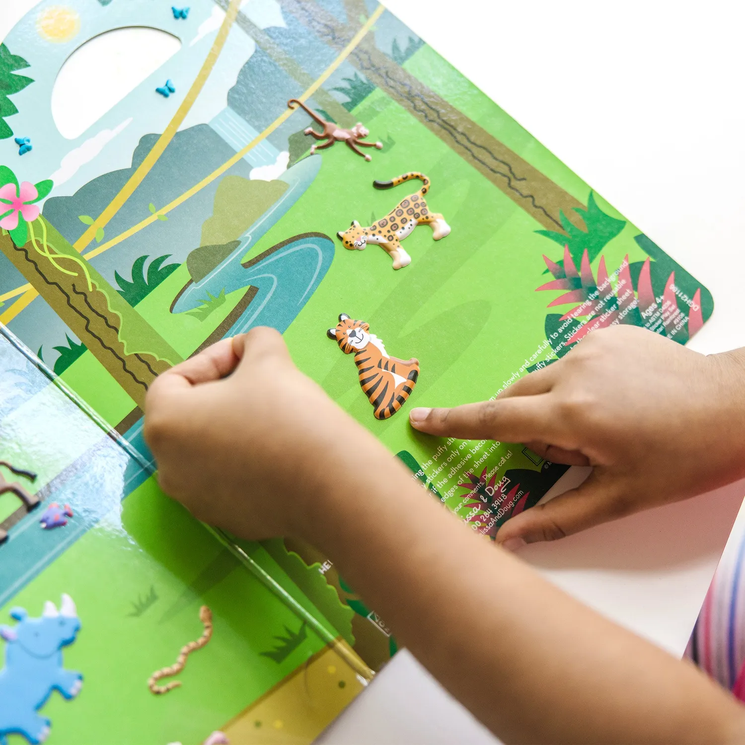 Melissa & Doug Puffy Sticker Set 3er-Pack Safari Dino