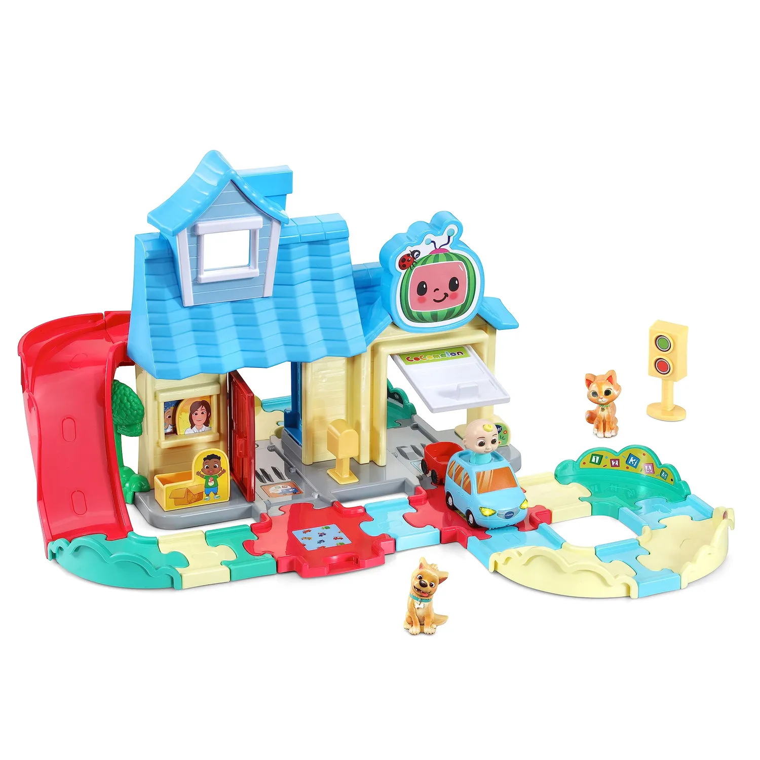 VTech Tut Tut Baby Flitzer Cocomelon JJs Spielhaus Schienenset
