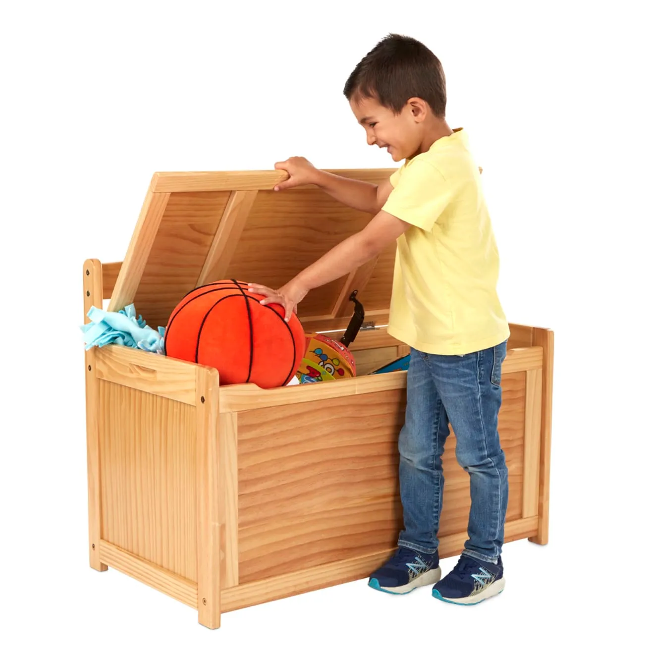 Melissa & Doug Wooden Toy Chest Spielzeugkiste Honig Holz