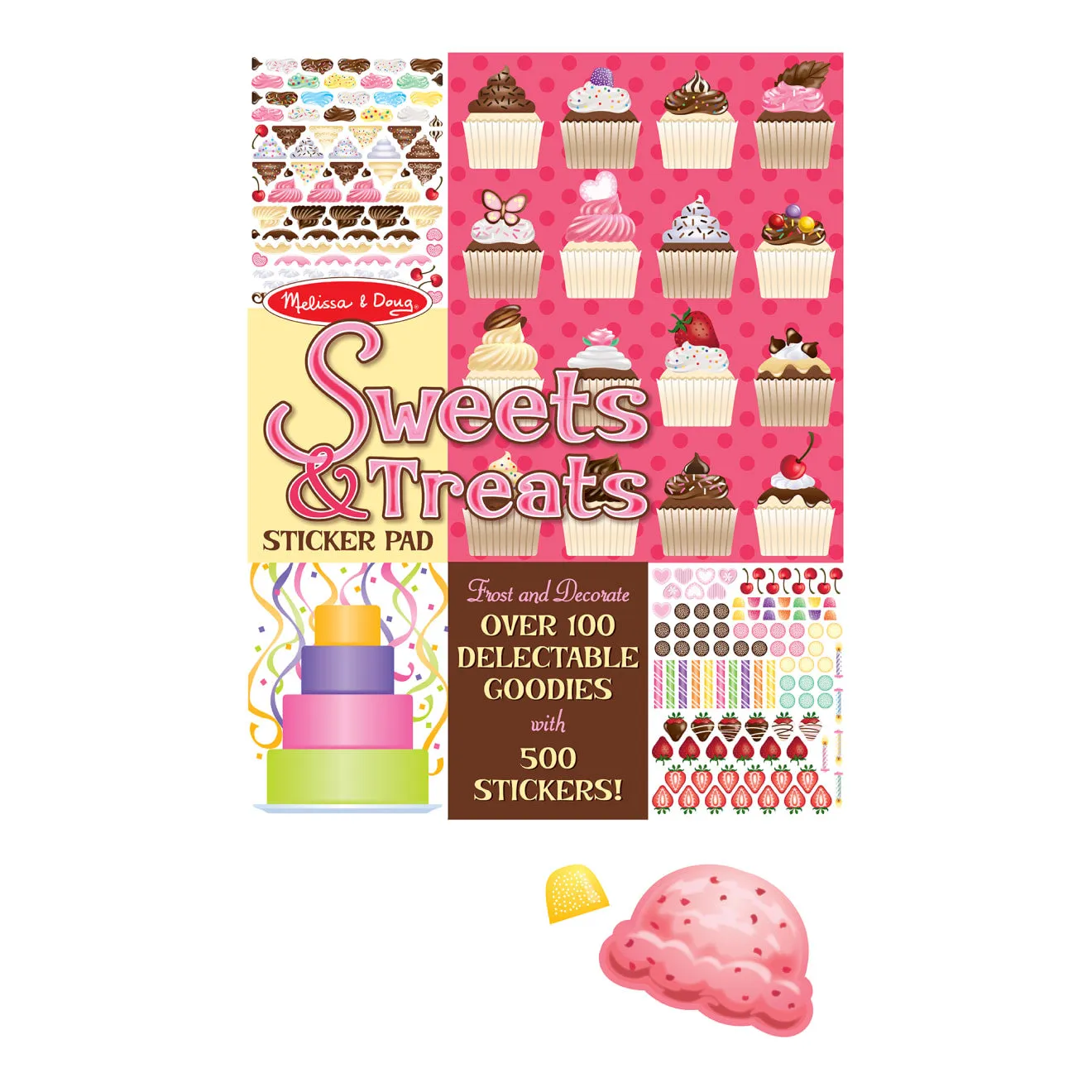 Melissa & Doug Sweets Treats Stickerblock 16 Seiten