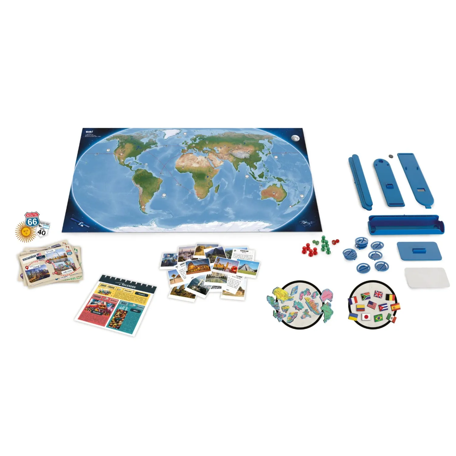 Buki 7346DE Magnetische Weltkarte Deutsche Version 70 cm