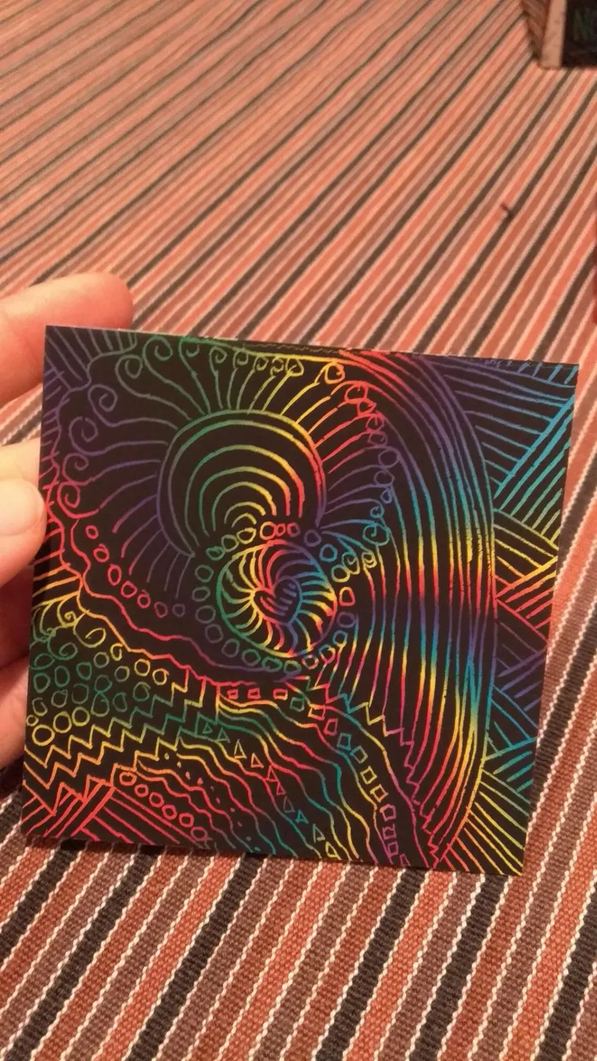 Buki NB001 Kratzpapier-Notizblock 150 Blätter Regenbogen