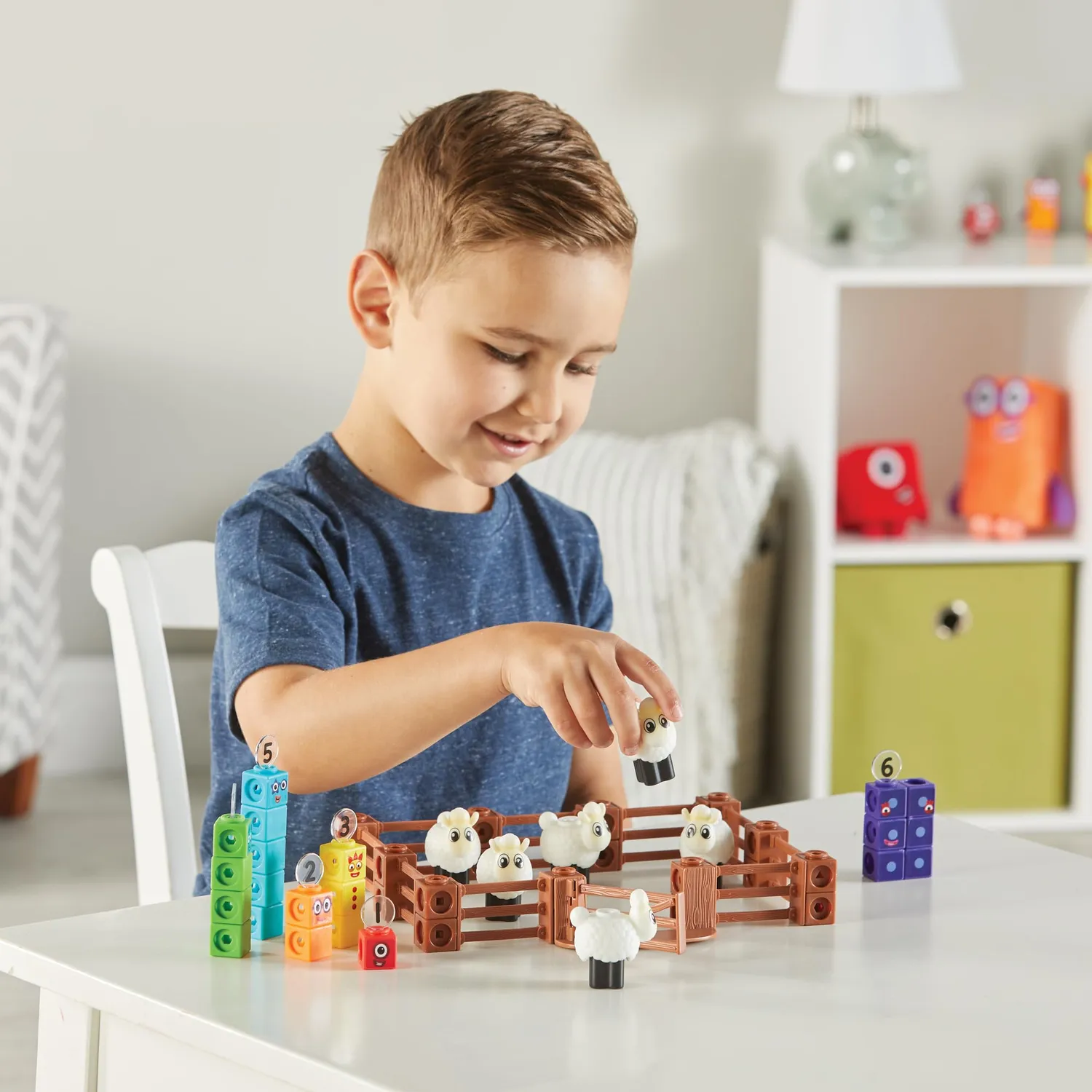 Learning Resources MathLink Numberblocks Bauernhof Schafe 53-tlg.